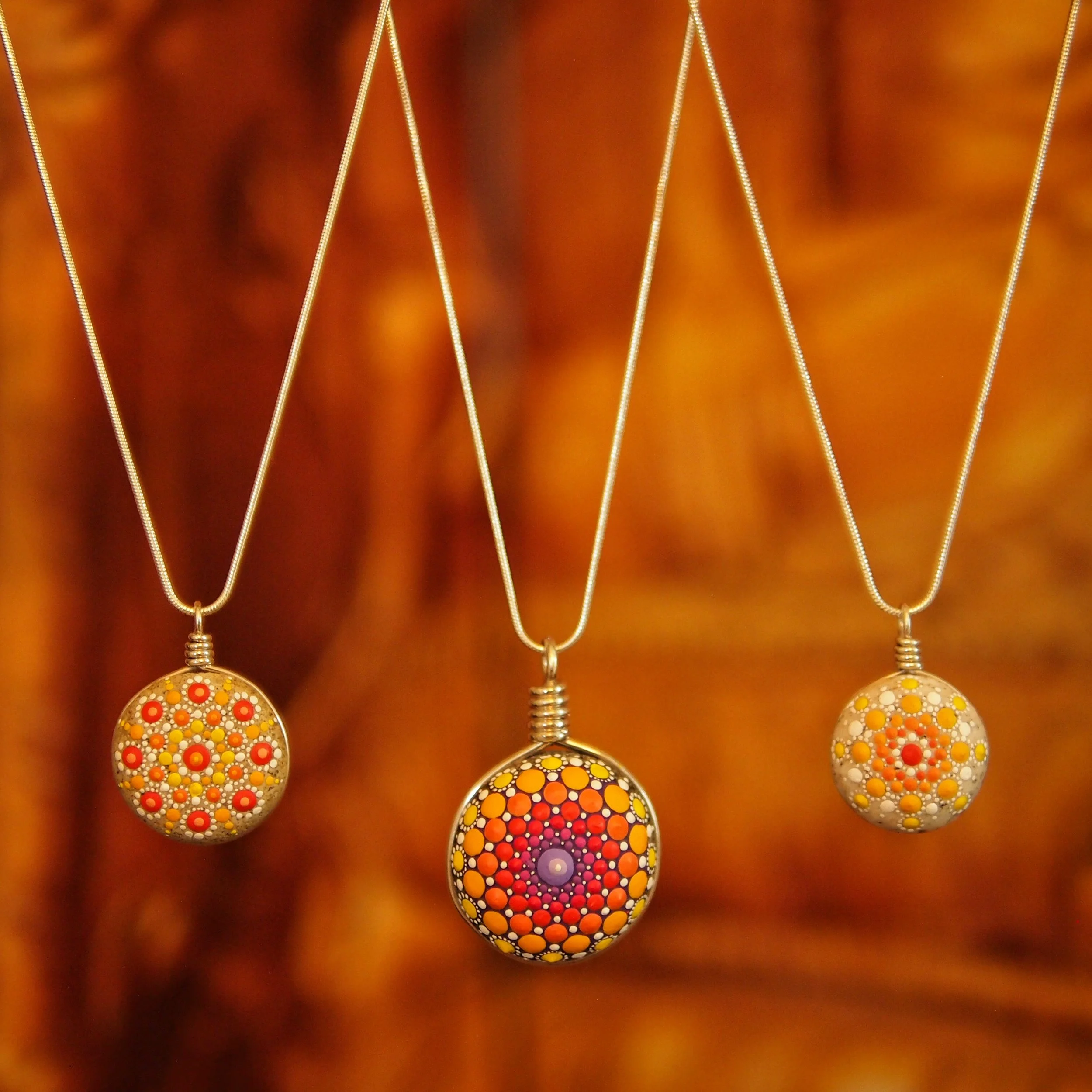 Mandala Stone Pendants