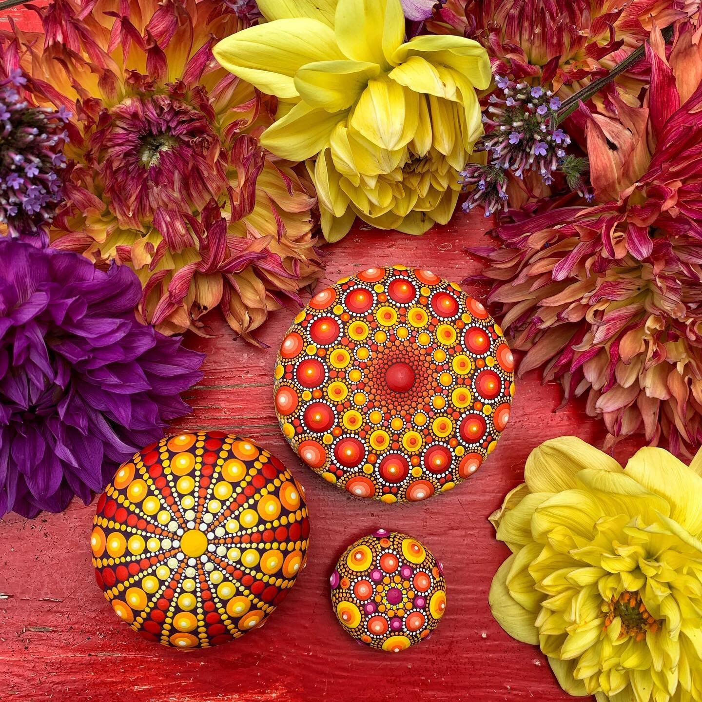 ❤️🧡💛Save the date! A brilliant collection of Mandala stones looking for new homes this weekend- October 3 @ 4pm (Vancouver time) ❤️🧡💛