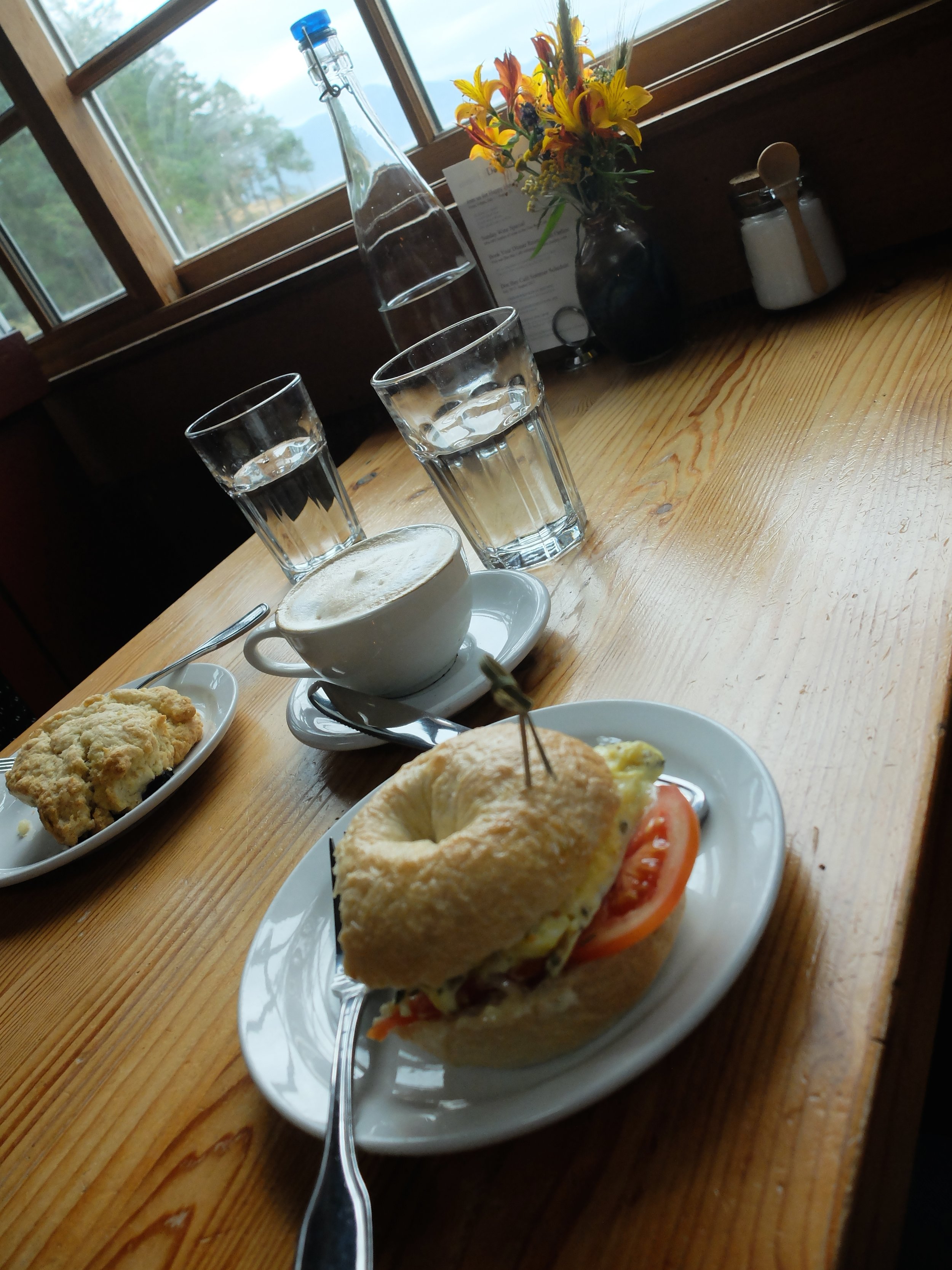  Doe Bay Cafe Orcas Island.&nbsp; Scrambled egg on their version of a bagel.&nbsp; Excellent. 