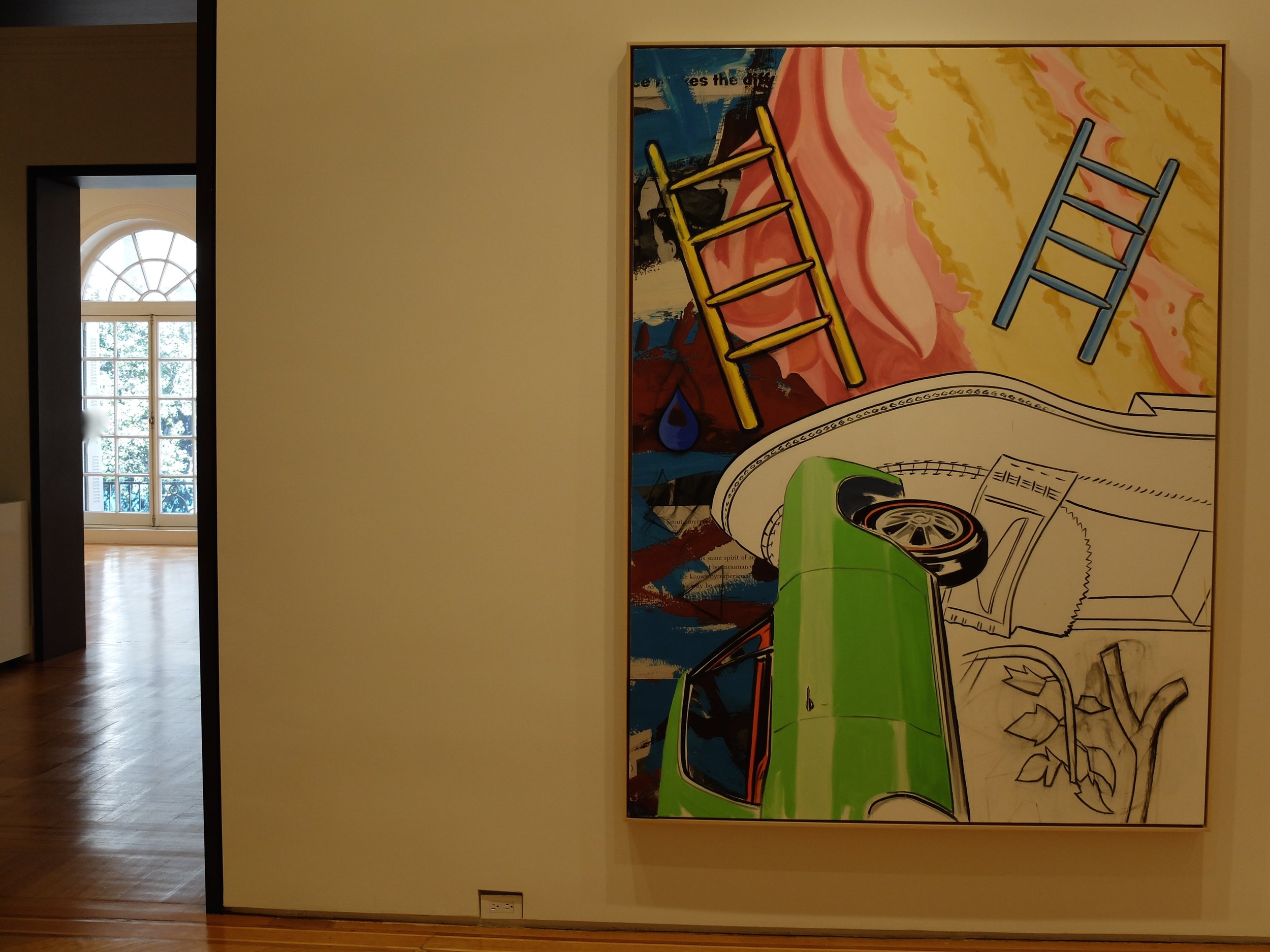 David Salle @ the Skarstedt Gallery - We were impressed by the building space but not the paintings.