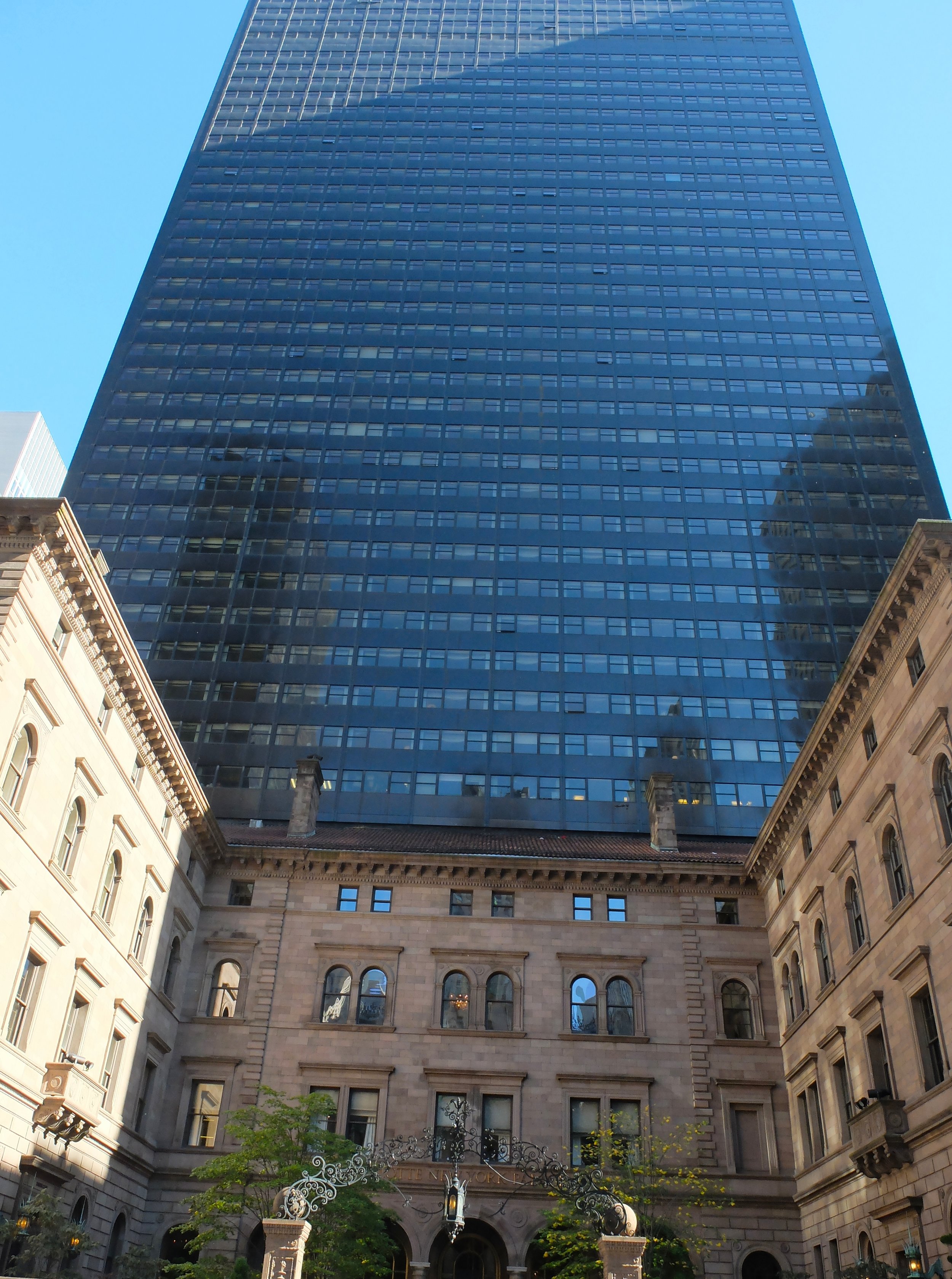 Harry Hemsley had the 55 story tower built in 1974.  The courtyard is a lovely place for a martini.