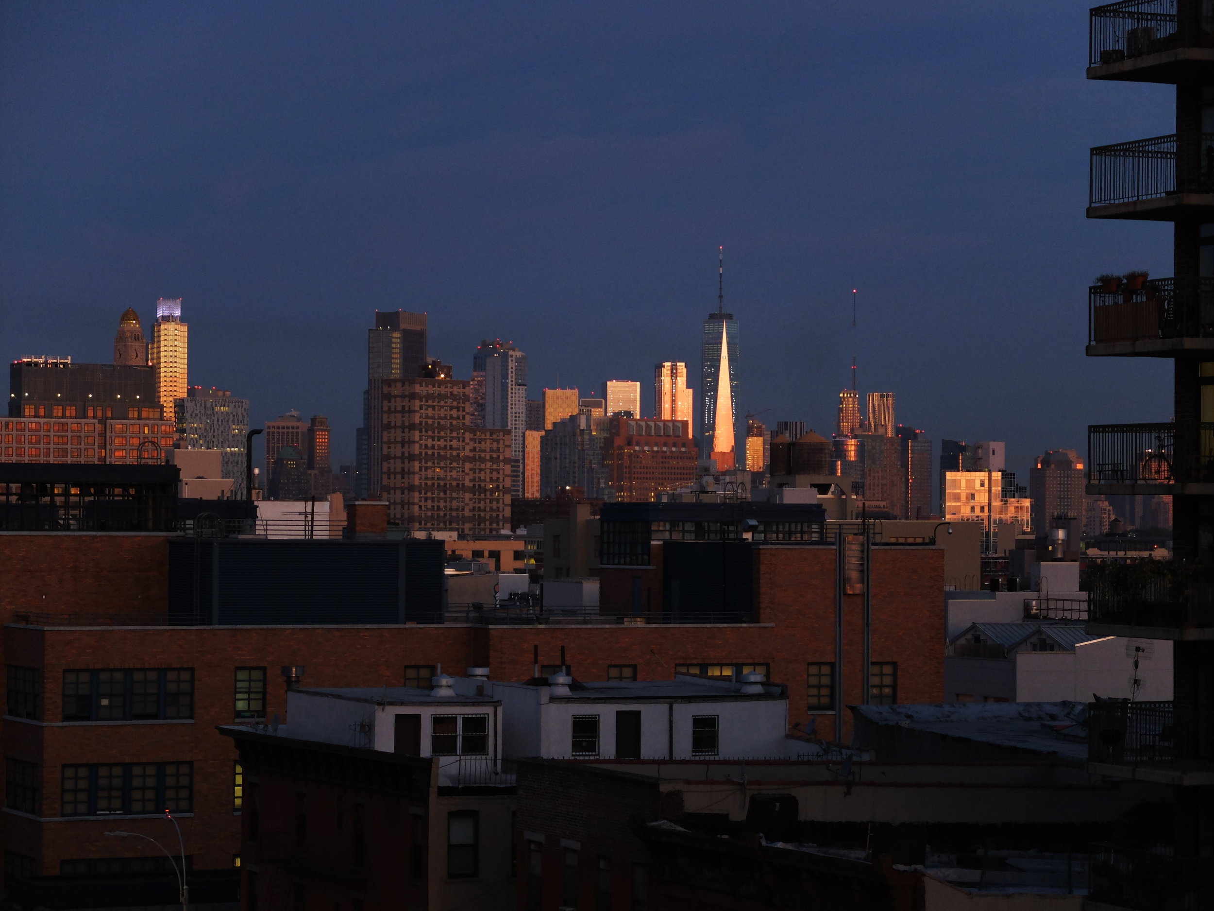 Downtown B'klyn and the World Trade Center from St. Marks Ave. B'klyn