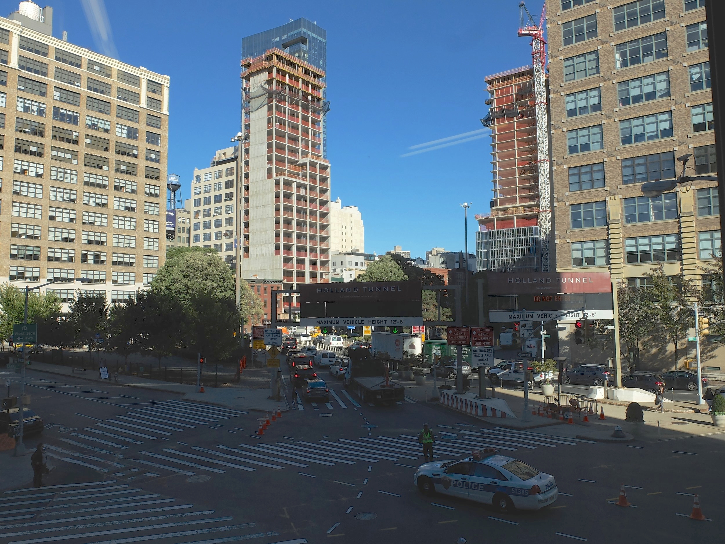 View from Nate's art studio window.  Entance to the Holland Tunnel.