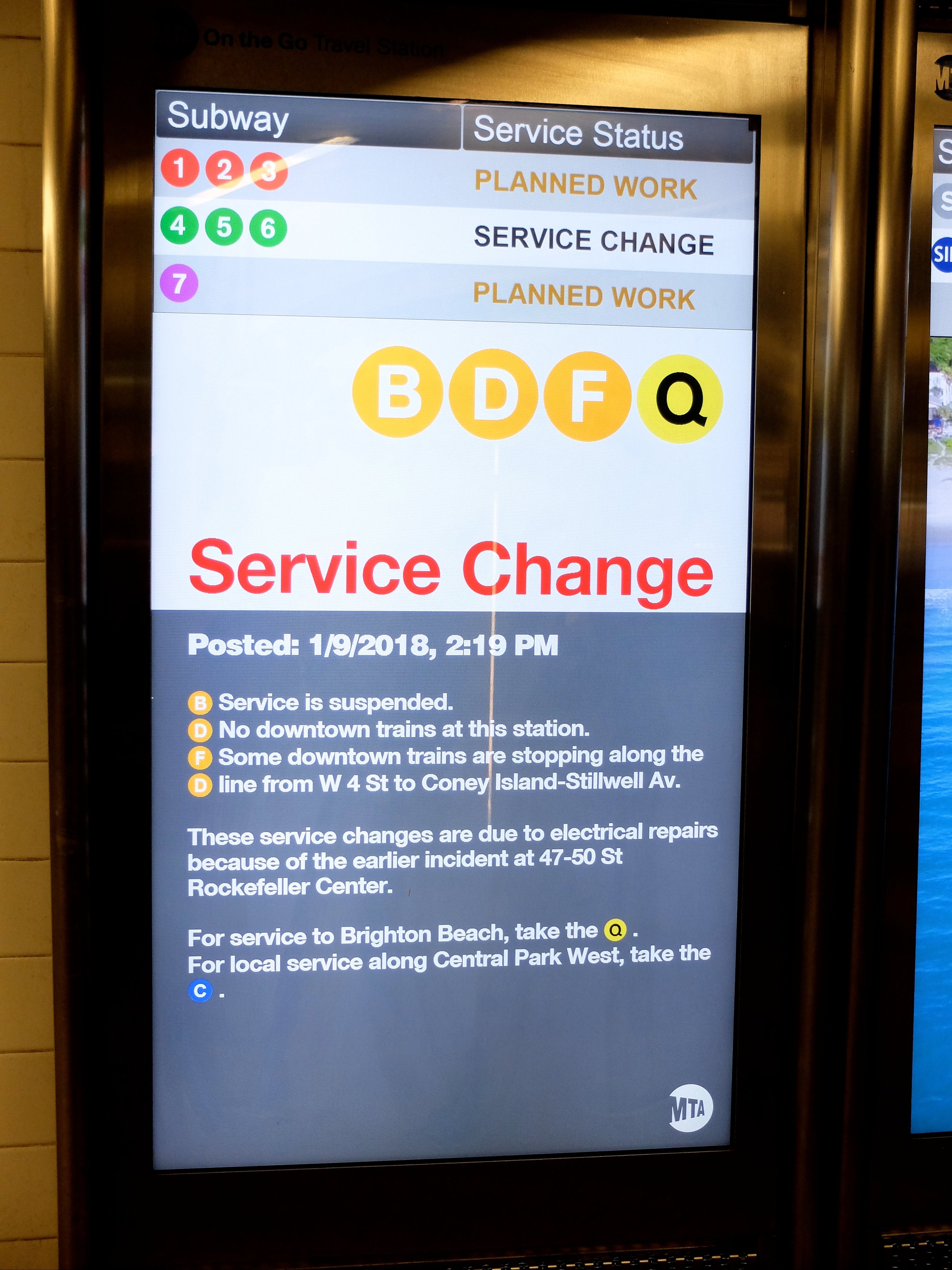 Computerized signs have hit the NY subways.