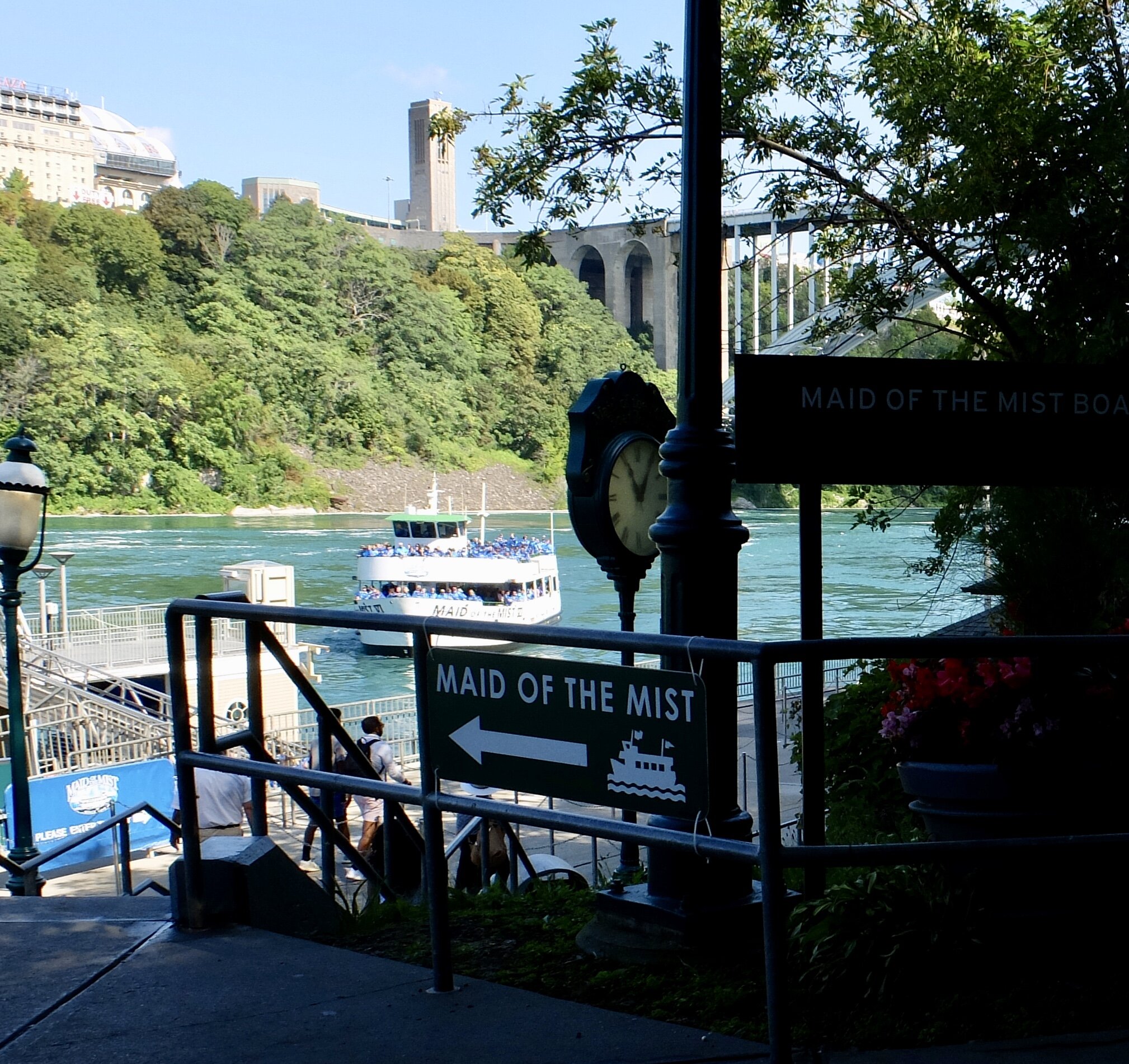 We had planned on the Maid of the Mist ride for the next day.  But, we were there, it was a long drive from Buffalo &amp; the boats on the NY side were not as packed as those on the Canadian side..