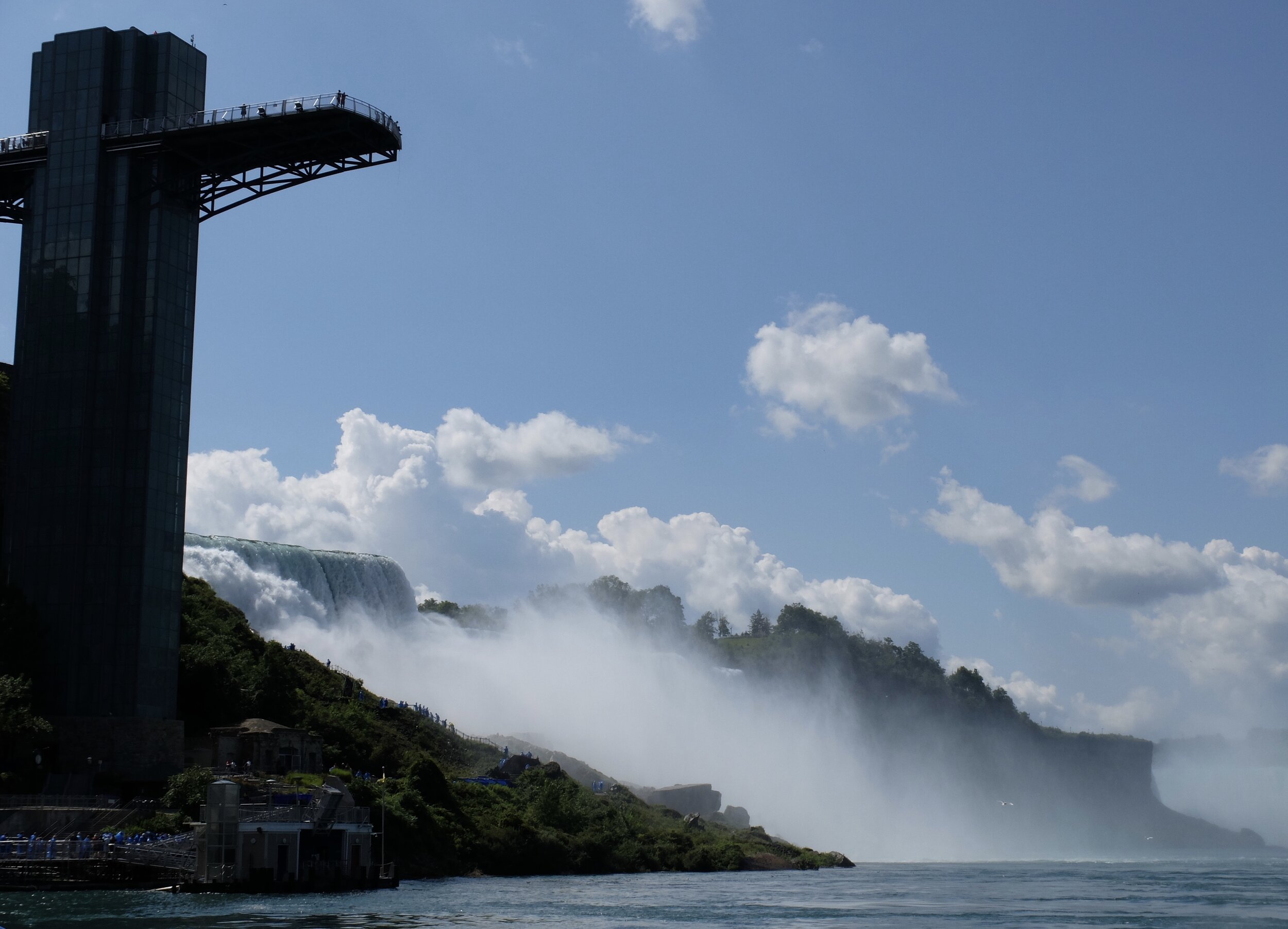 The Maid of the Mist fare included entrance to Niagara Falls USA Prospect Point Observation Tower.   It afforded unobstructed views of the Niagara Falls &amp; the river below.. 