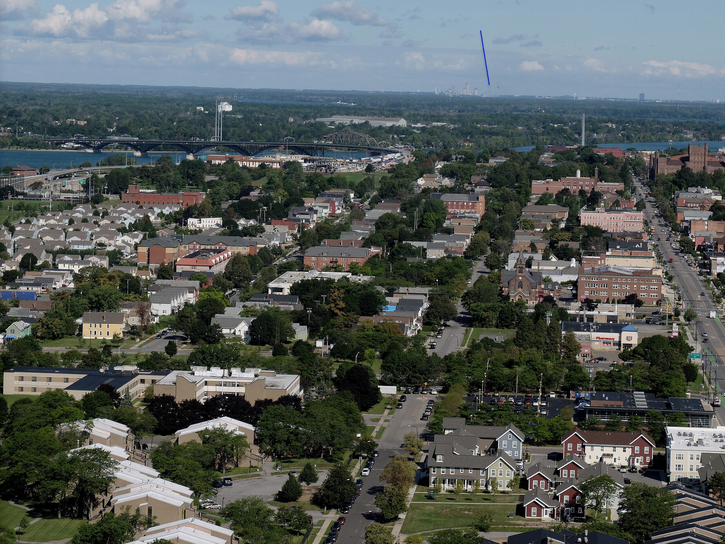 He pointed out the fumerole from Niagara Falls (blue line).  We would never have known.