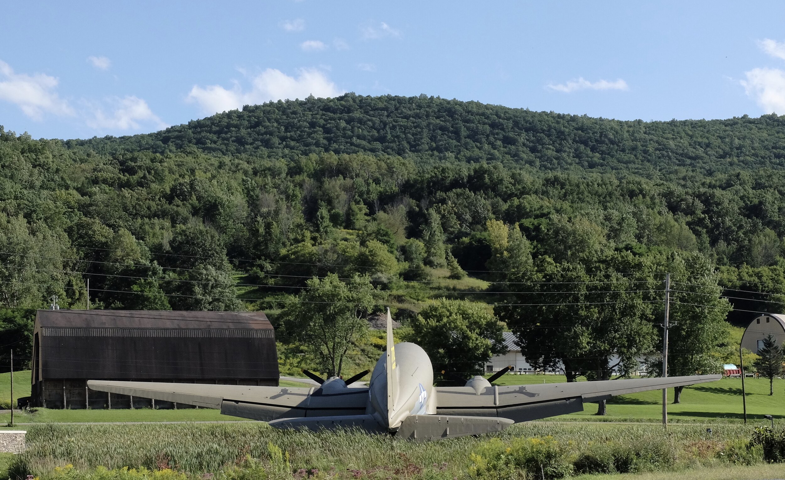 The entrance to the Glenn H. Curtiss Museum automobile &amp; aviation museum was hard to miss from the road.