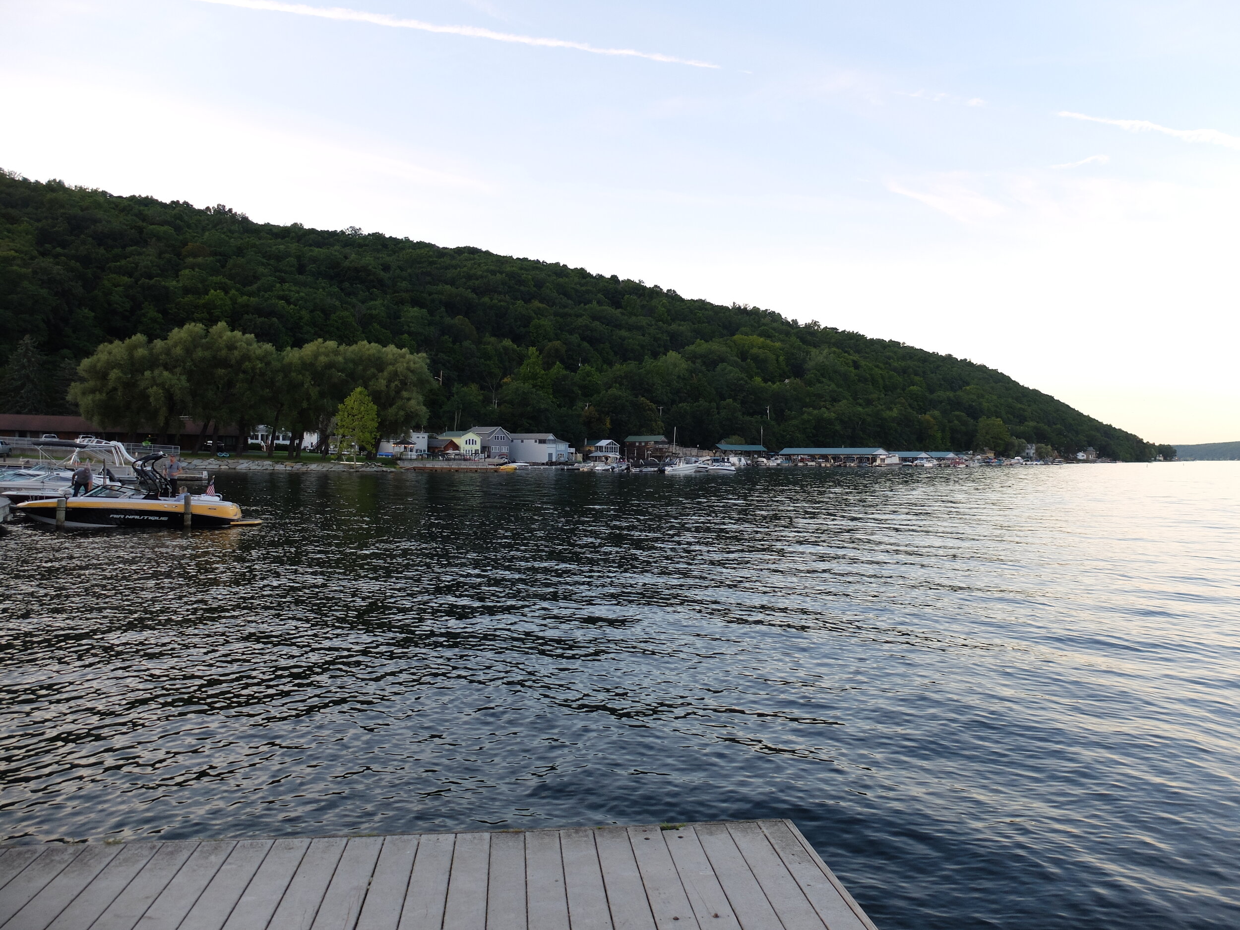The town is on the southern tip of Keuka (Kew-ka) Lake.  It was a perfect spot for testing Curtiss' seaplanes.