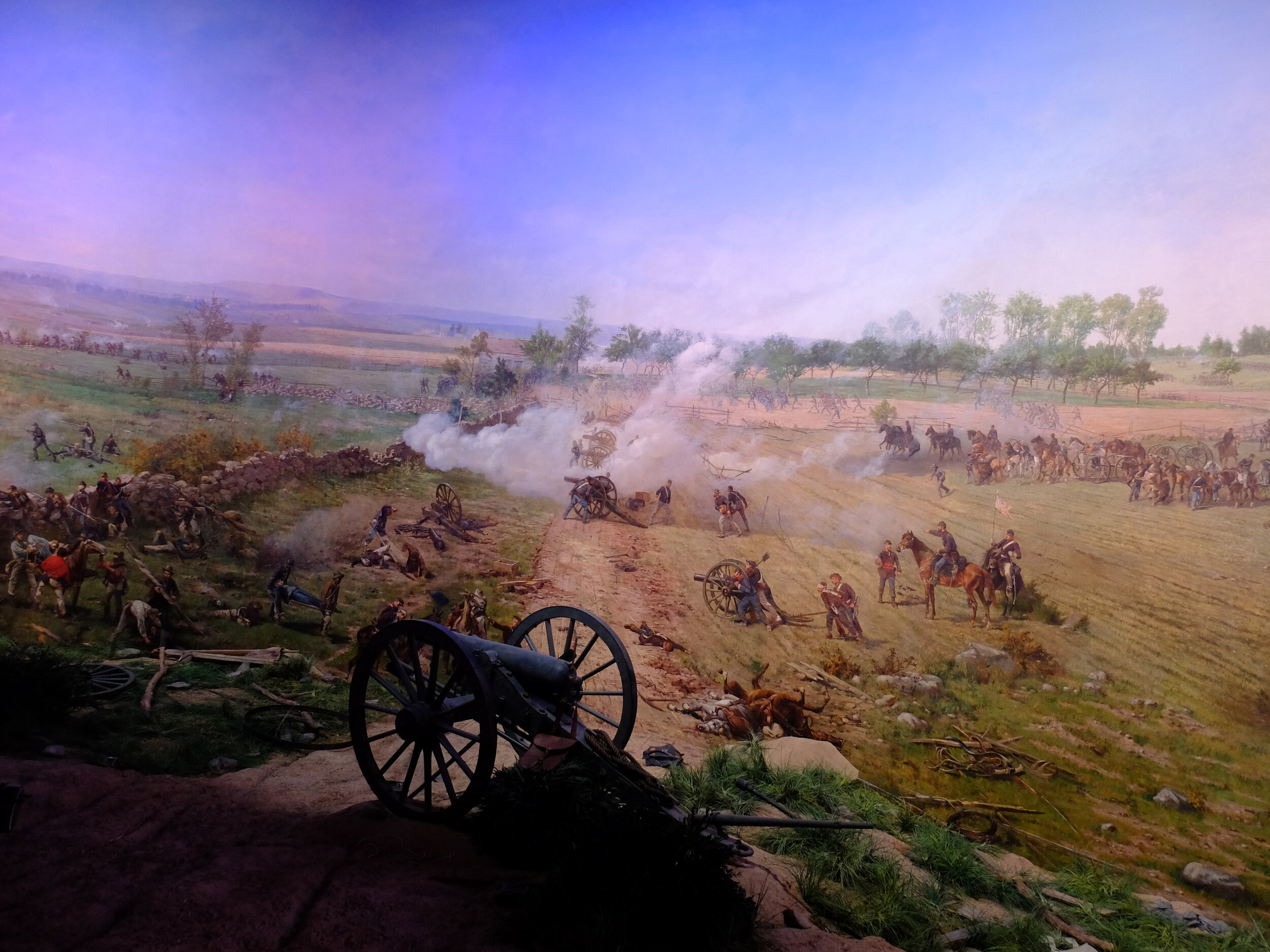 Gettysburg cyclorama painting by the French artist Paul Philippoteaux depicting Pickett's Charge. Restored in the 2000's.  In the 1880's there were four of these exhibited in different cities.