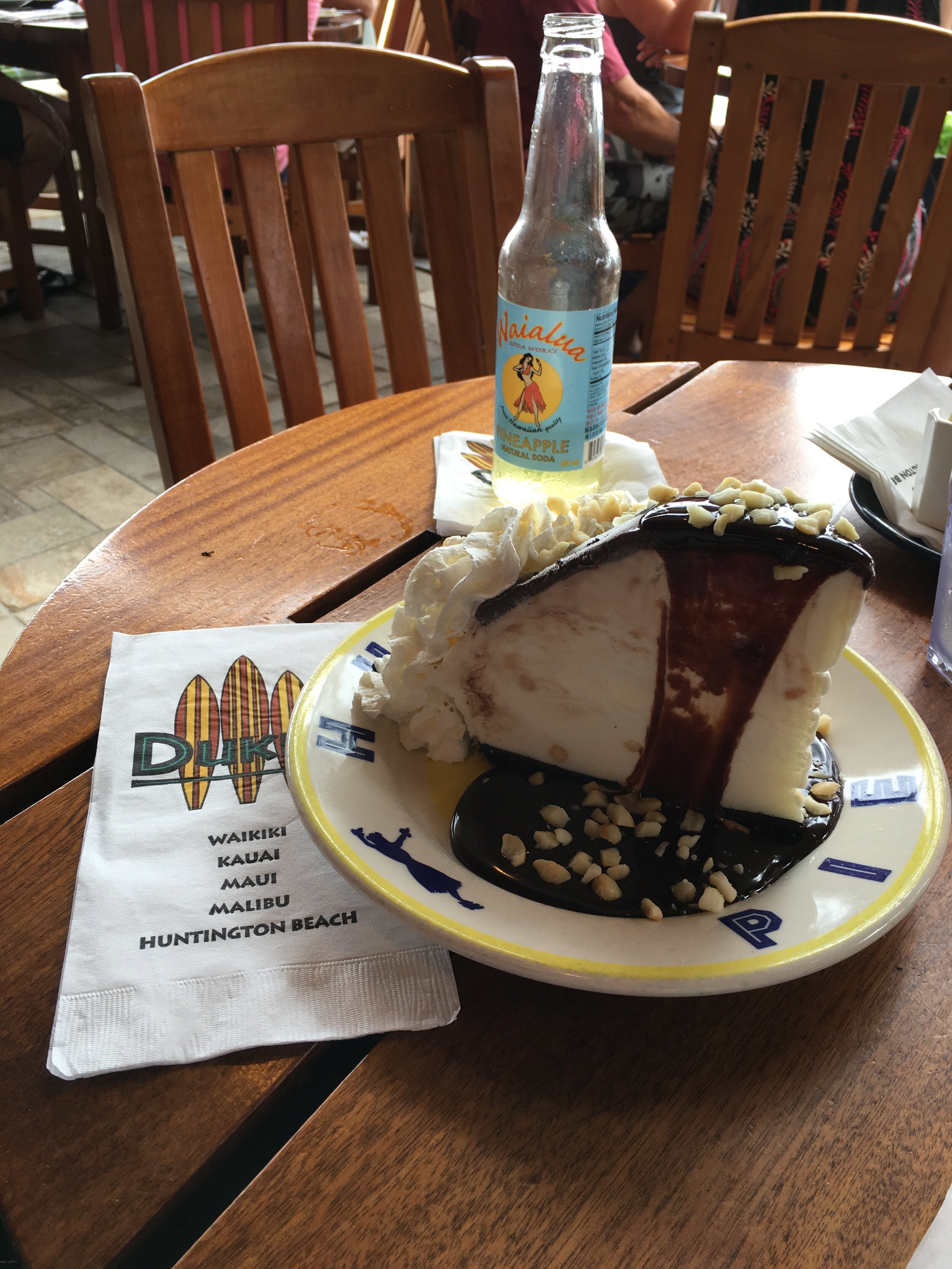 2016, Hula Pie at Duke's on Waikiki.  Now we're talking.  That was lunch for two.  All the basic food groups included.