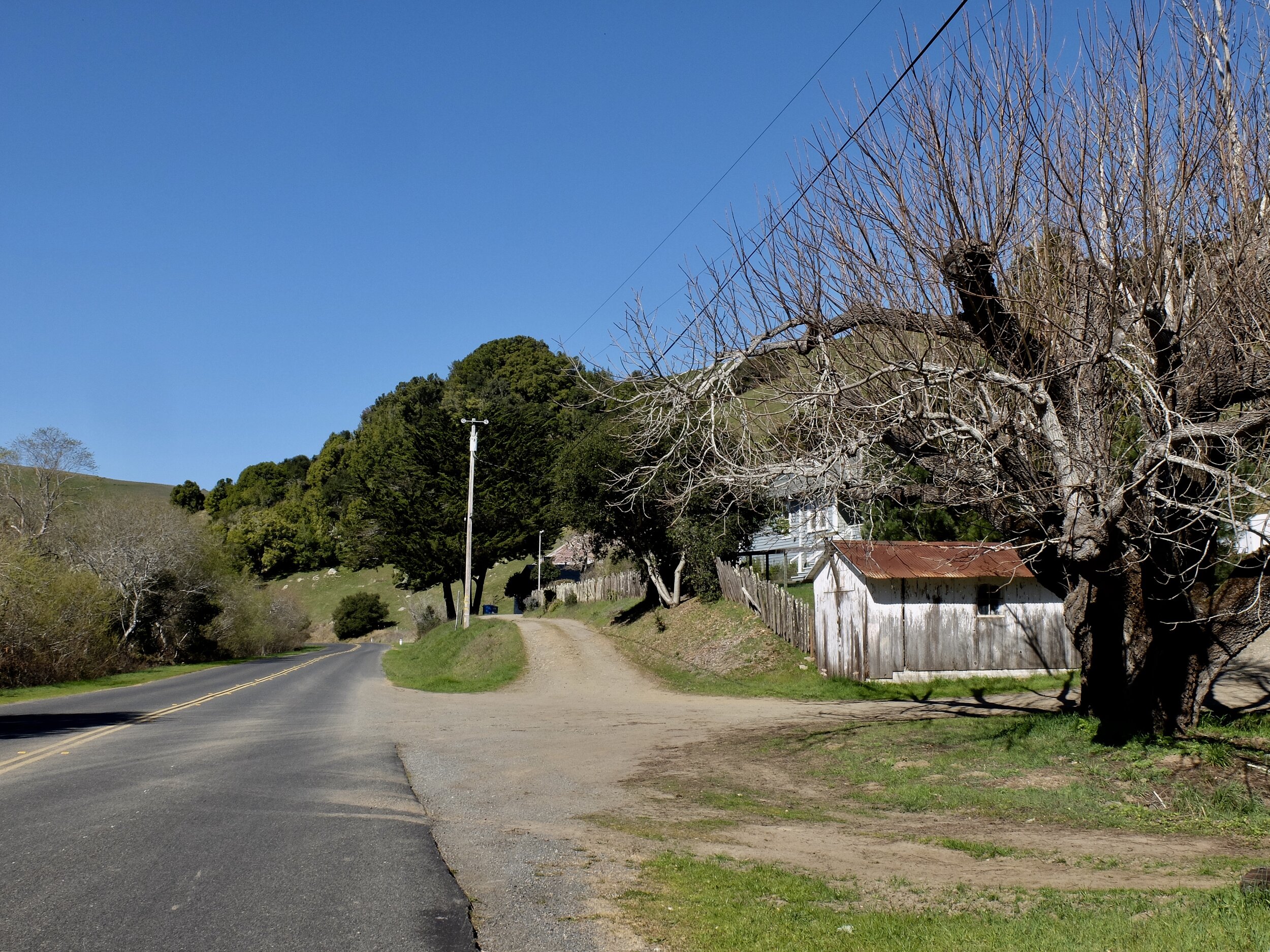 Platform Bridge Road to reconnect with Rte. 1 into Pt. Reyes Sta.