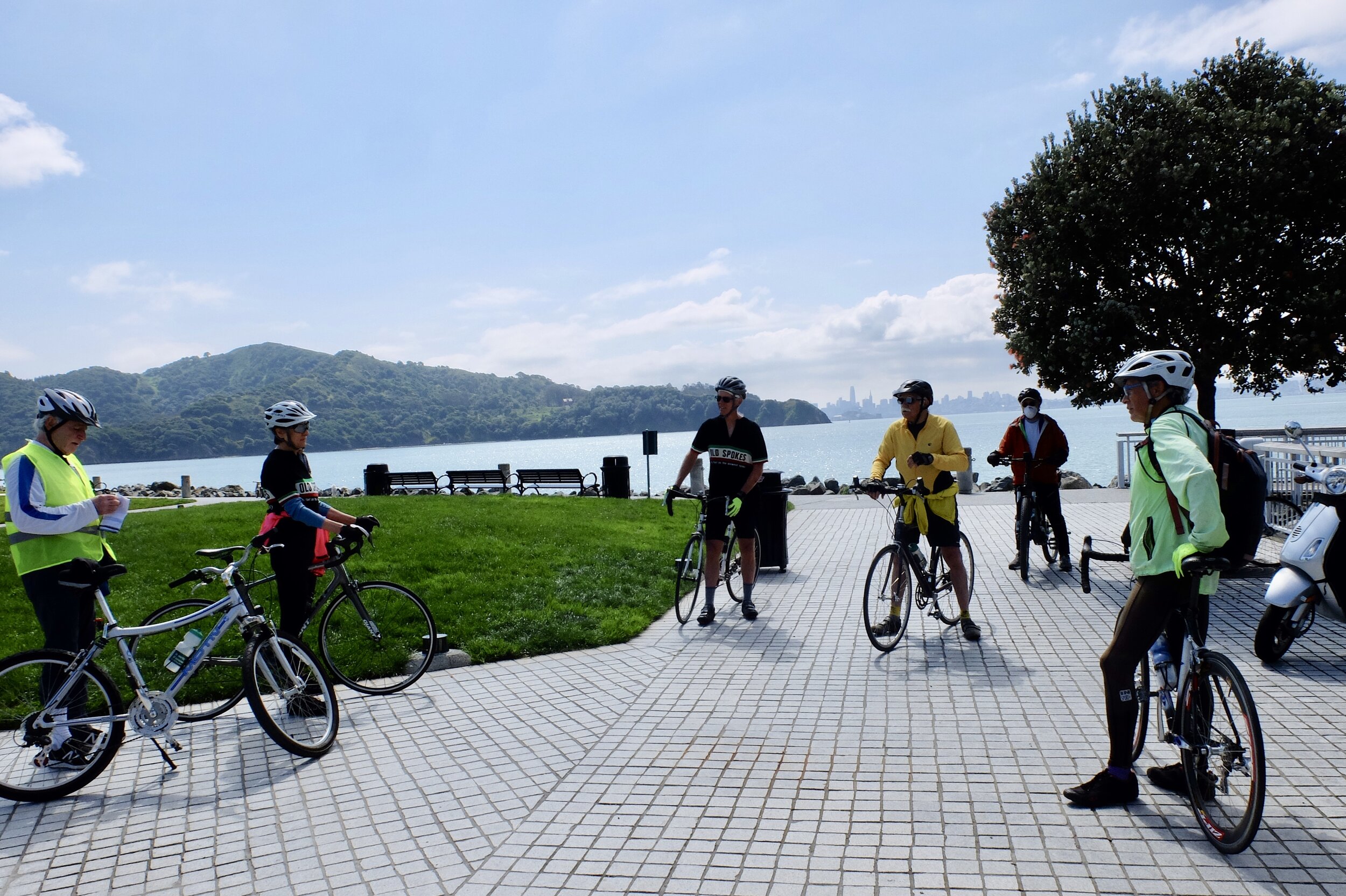 An Old Spokes, socially distanced, ride around the Tiburon Peninsula.