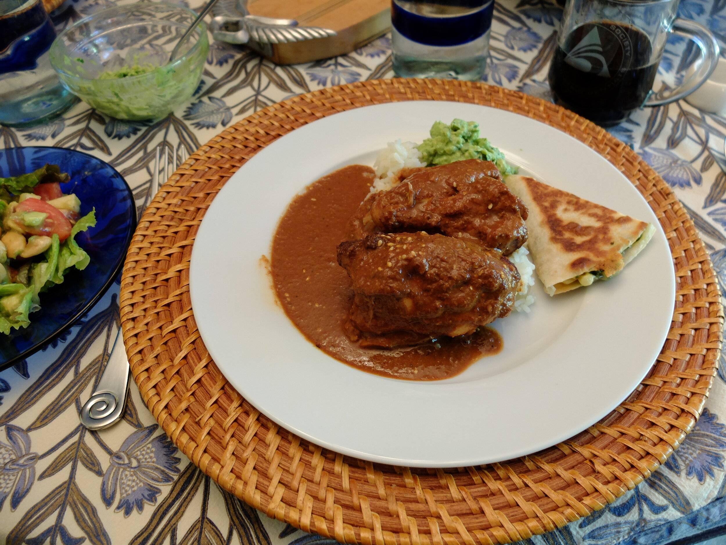 Chicken mole for pre Cinco de Mayo celebration.