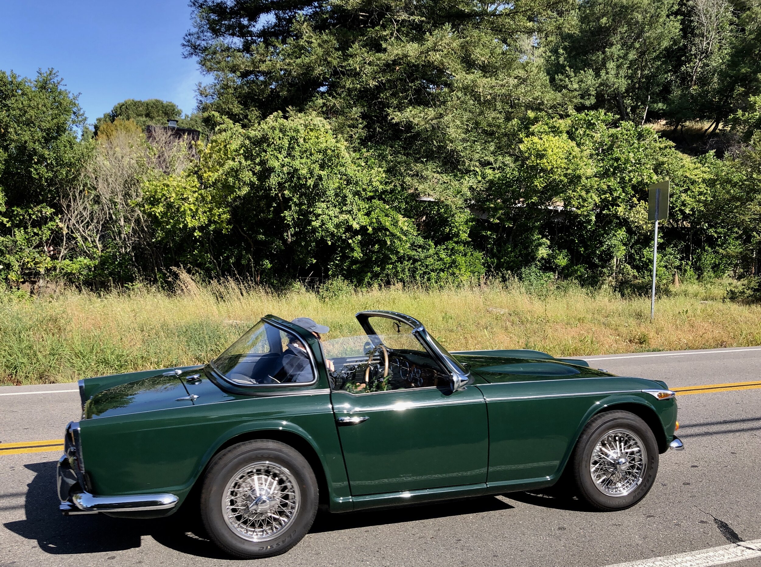 The lure of the open road in a vintage Triumph.