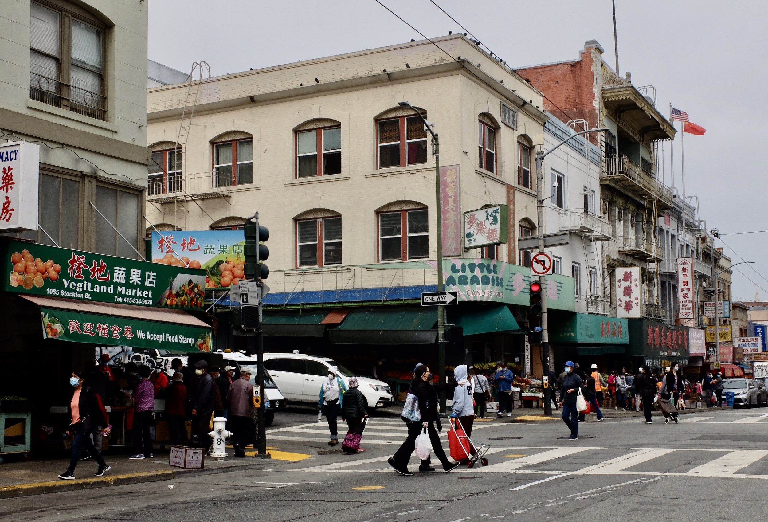 Chinatown, along Stockton St., was bustling.