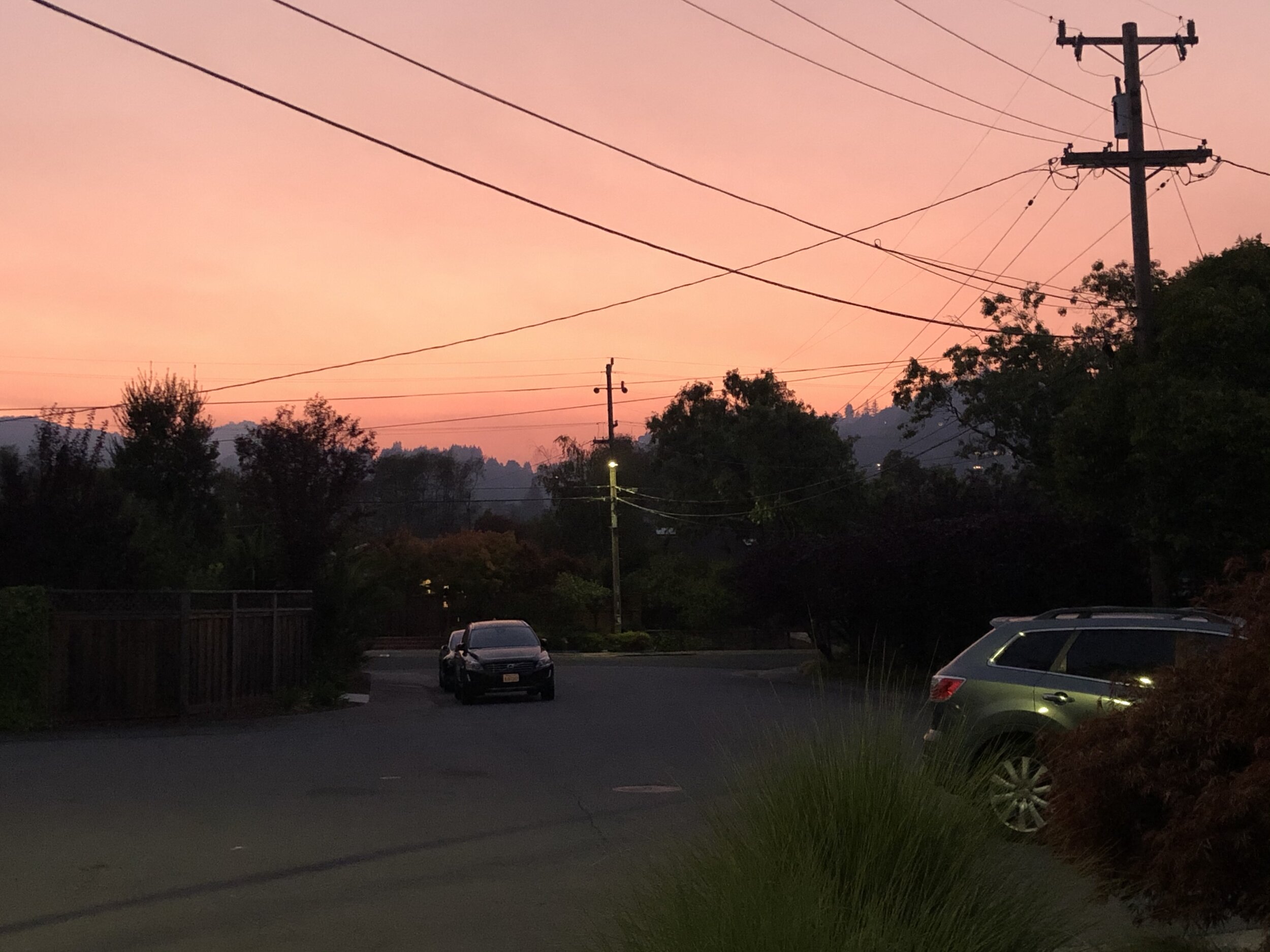 The air kept getting worse &amp; worse from the wild fires surrounding the greater SF Bay Area.