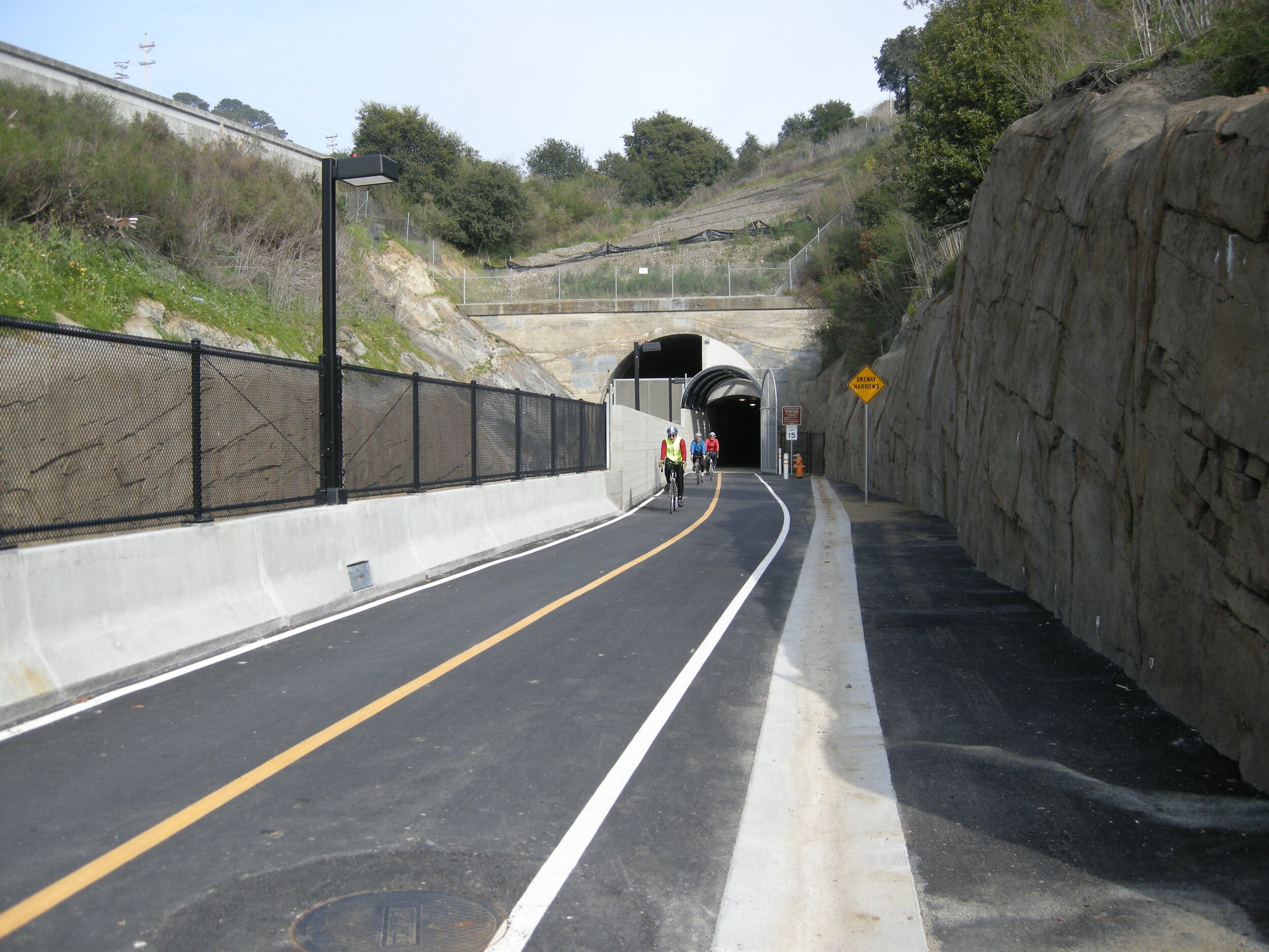 I'd sometimes go through this tunnel.  We have a marvelous bicycle infrastructure in Marin County due to...