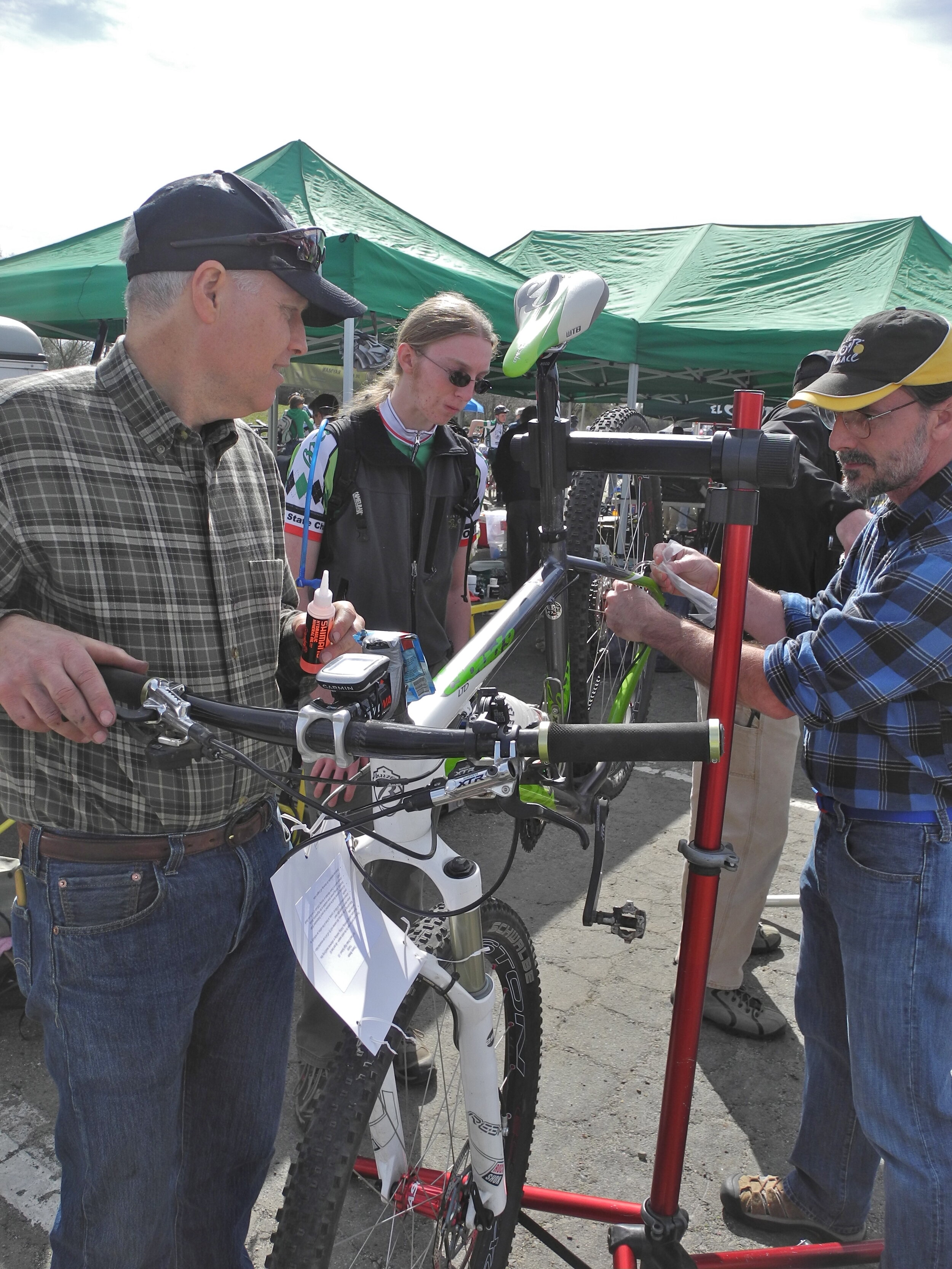   There might even be a famous pioneer mountain biker &amp; charter member of the Mountain Bike Hall of Fame, like Joe Breeze (left), helping out. 