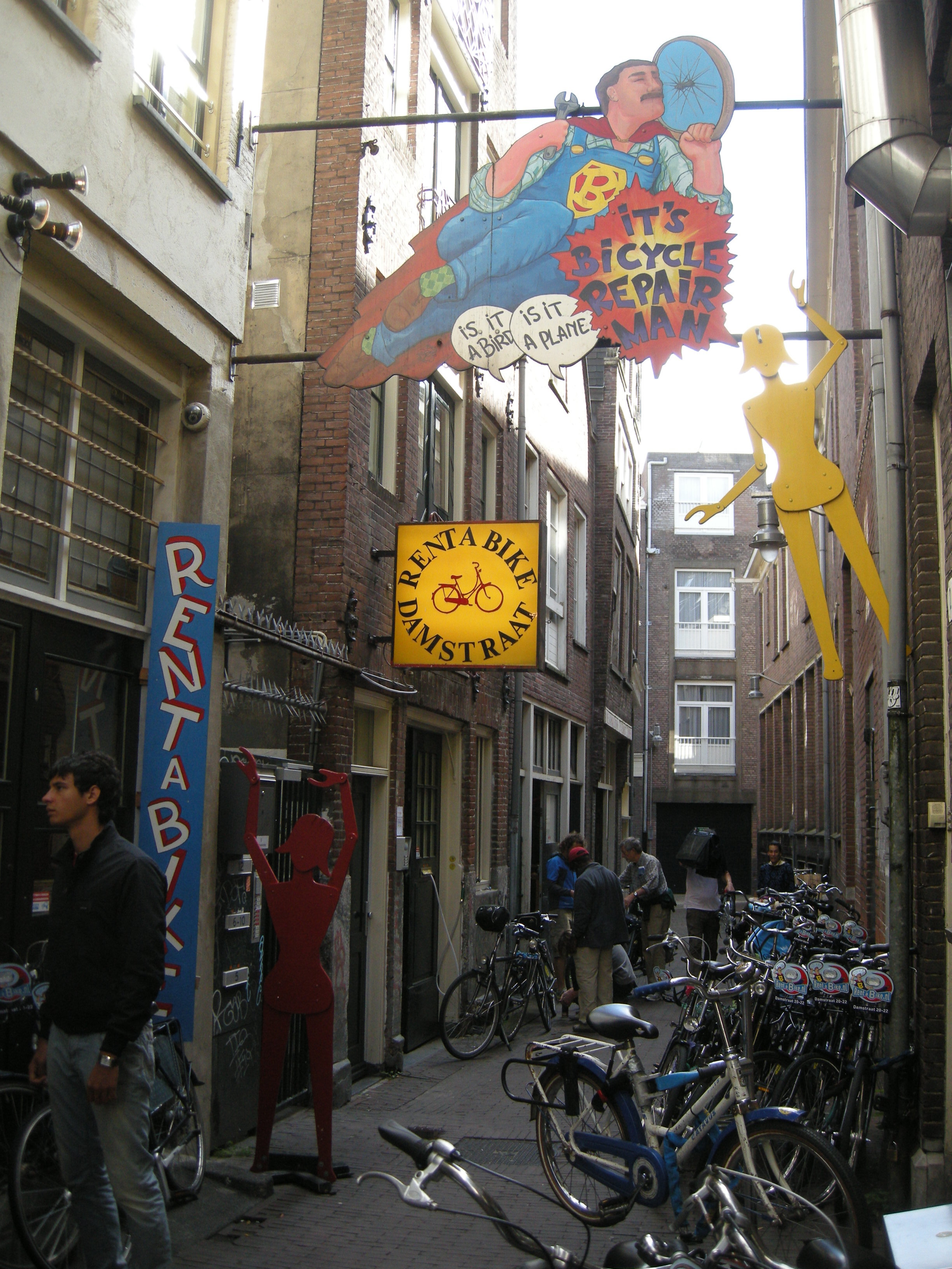 Finding this Amsterdam shop took a lot of internet research.  We needed to rent 3 multi speed bikes that could carry our panniers, etc. while biking for a week in Holland.