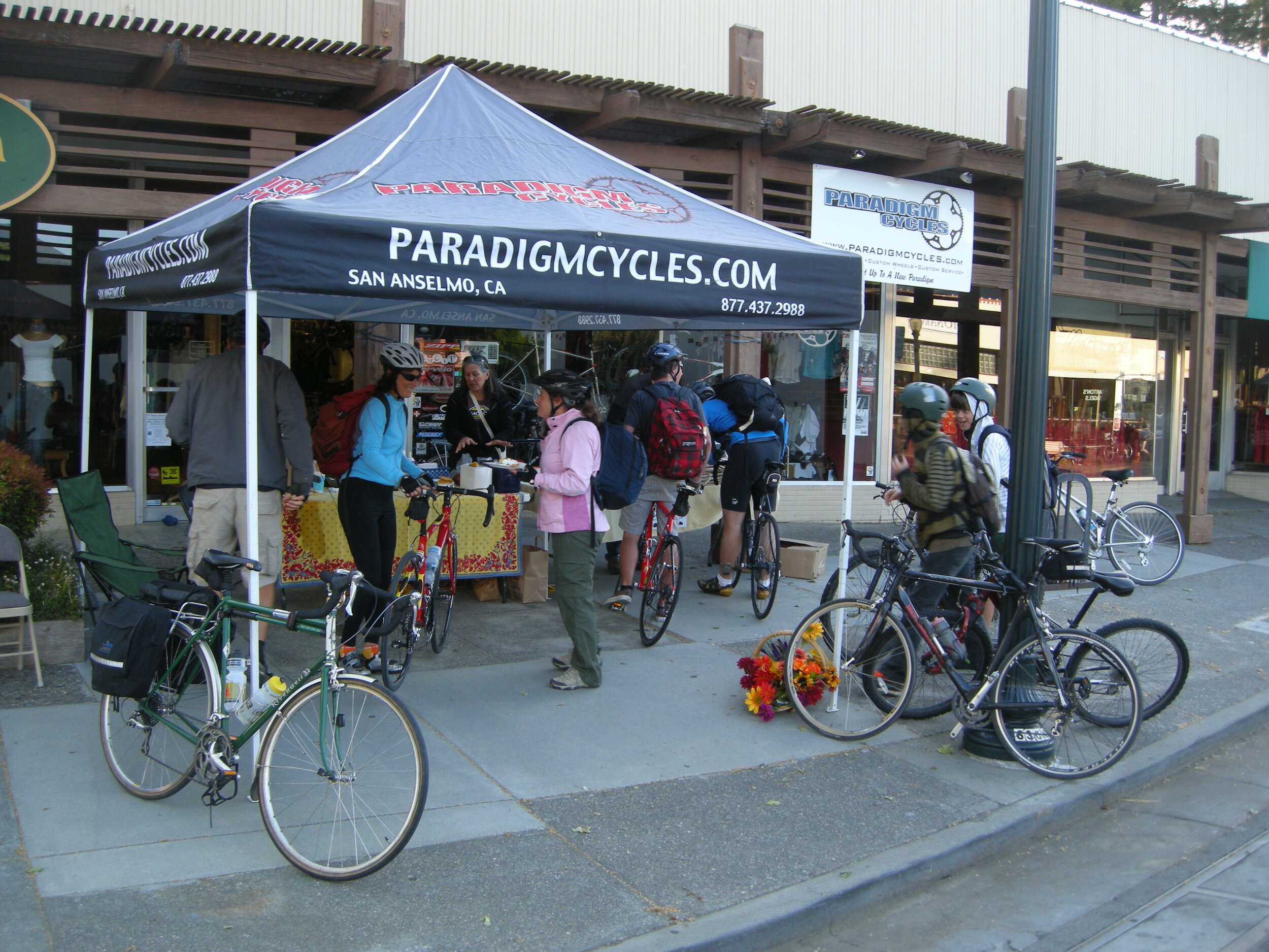   A bicycle shop when you need one  is so important, especially when you bike commute to work.   This shop, about midway home, fixed a cable &amp; enabled me to continue my ride home.  I've found that it's nice to have a rapport at several shops.  Ha