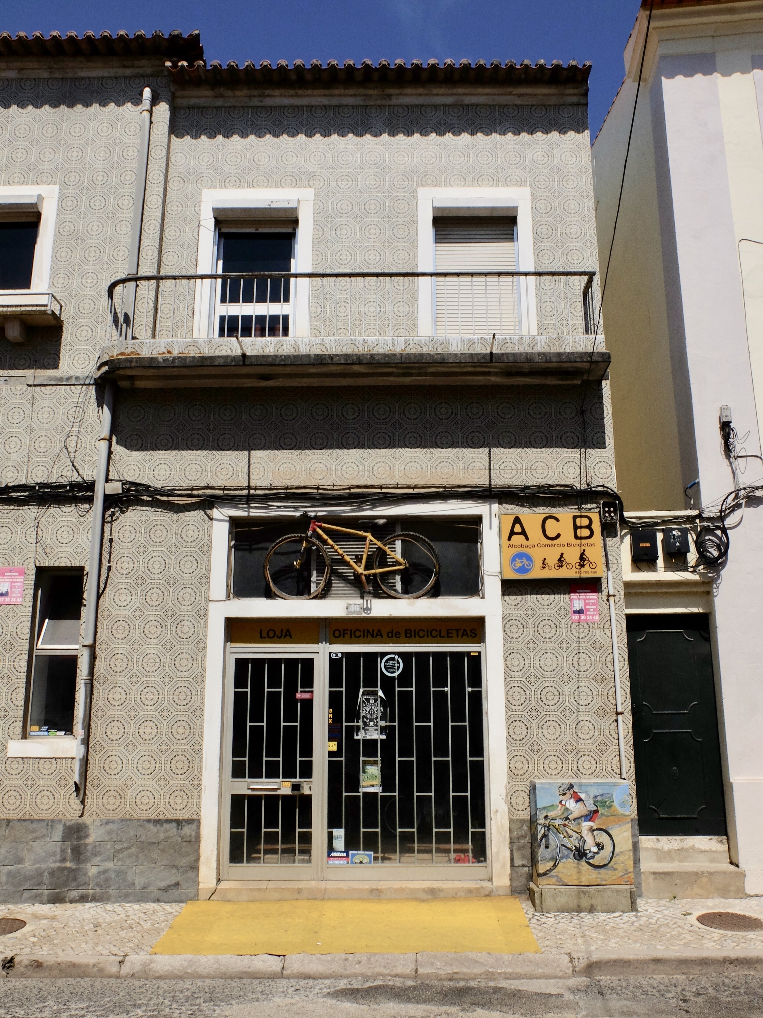 Alcobaça, Portugal.  Too bad they were closed.  Nomi was happy though.