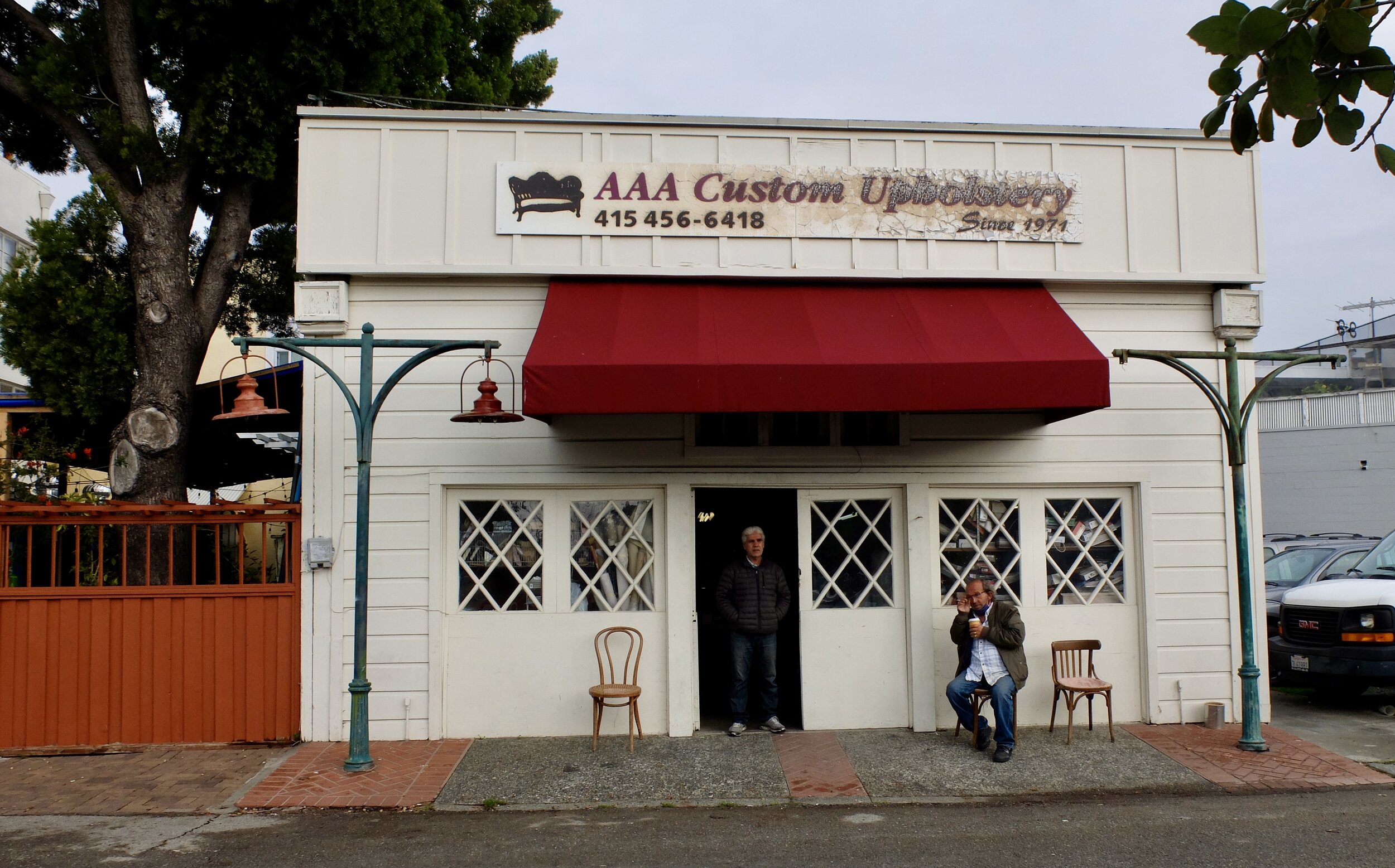 Near the old San Rafael railroad station.   The seated fellow knew a lot of the history.