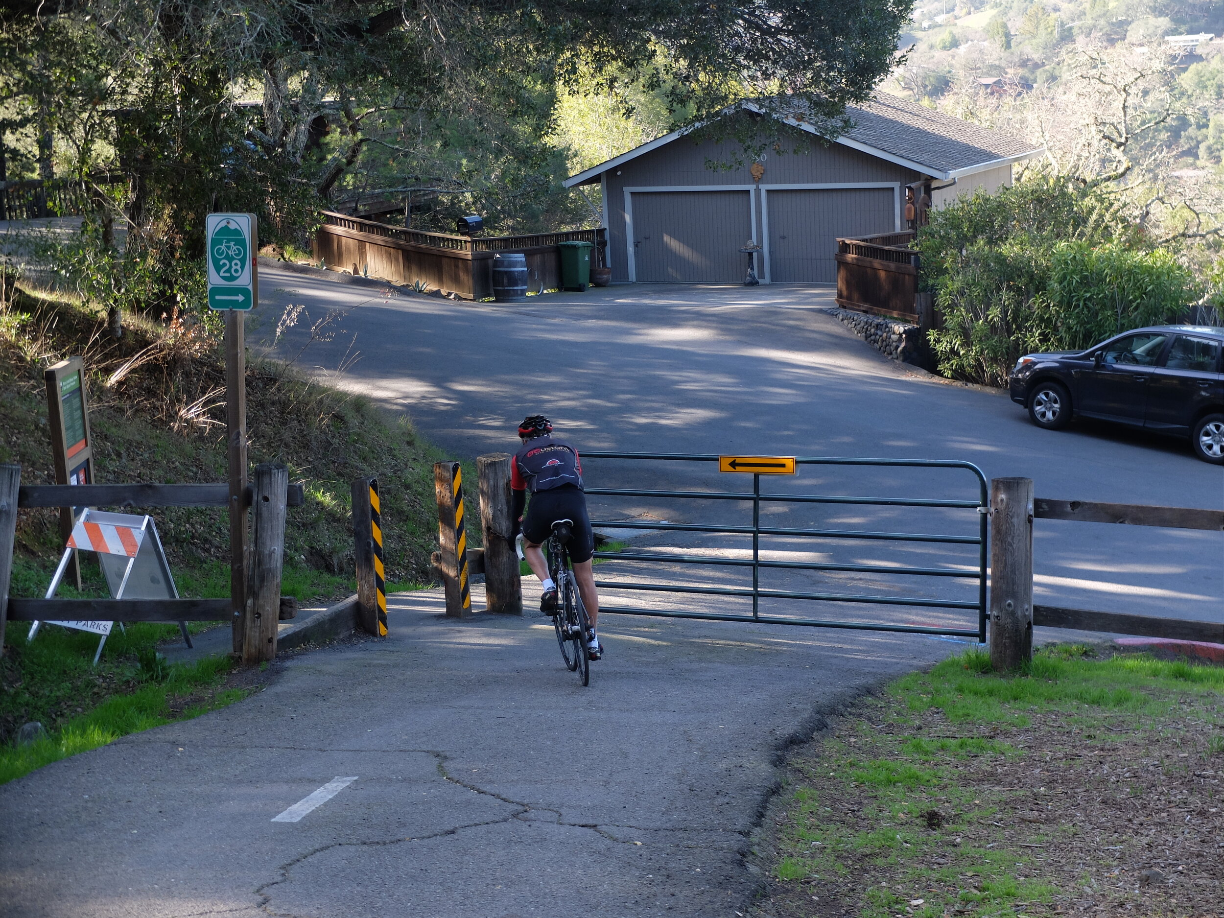 Last week I had biked down that path on my Rivendell.