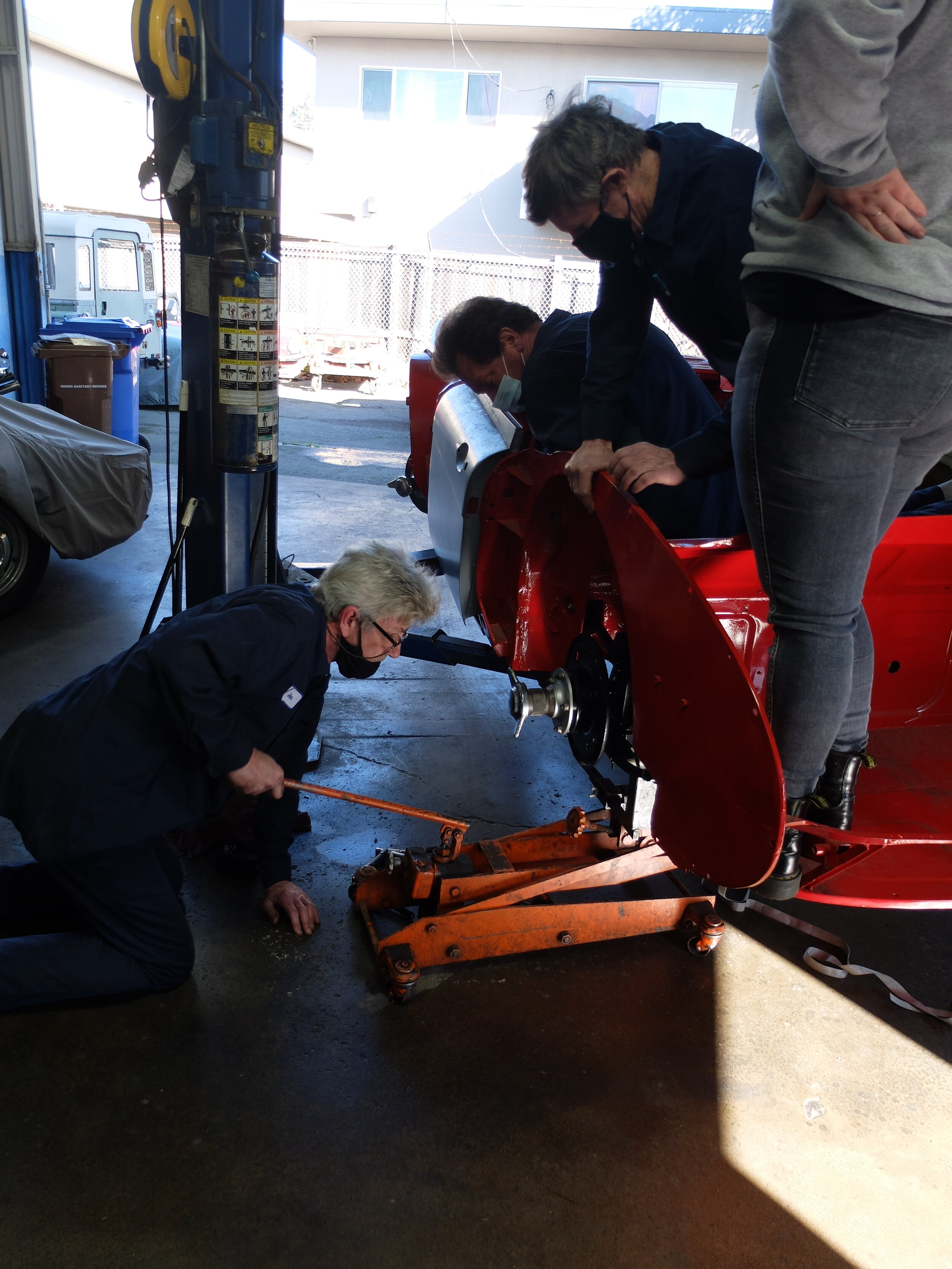 Teamwork at British Automotive in San Rafael.