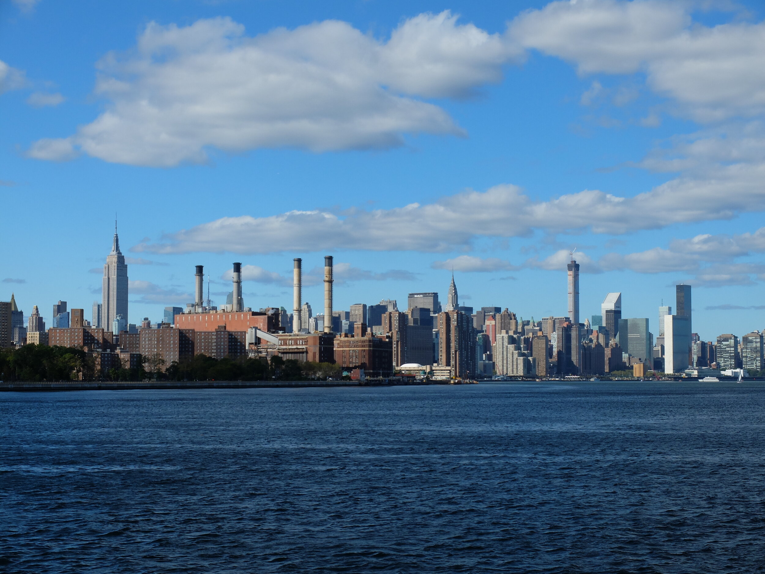 From the East River Ferry.