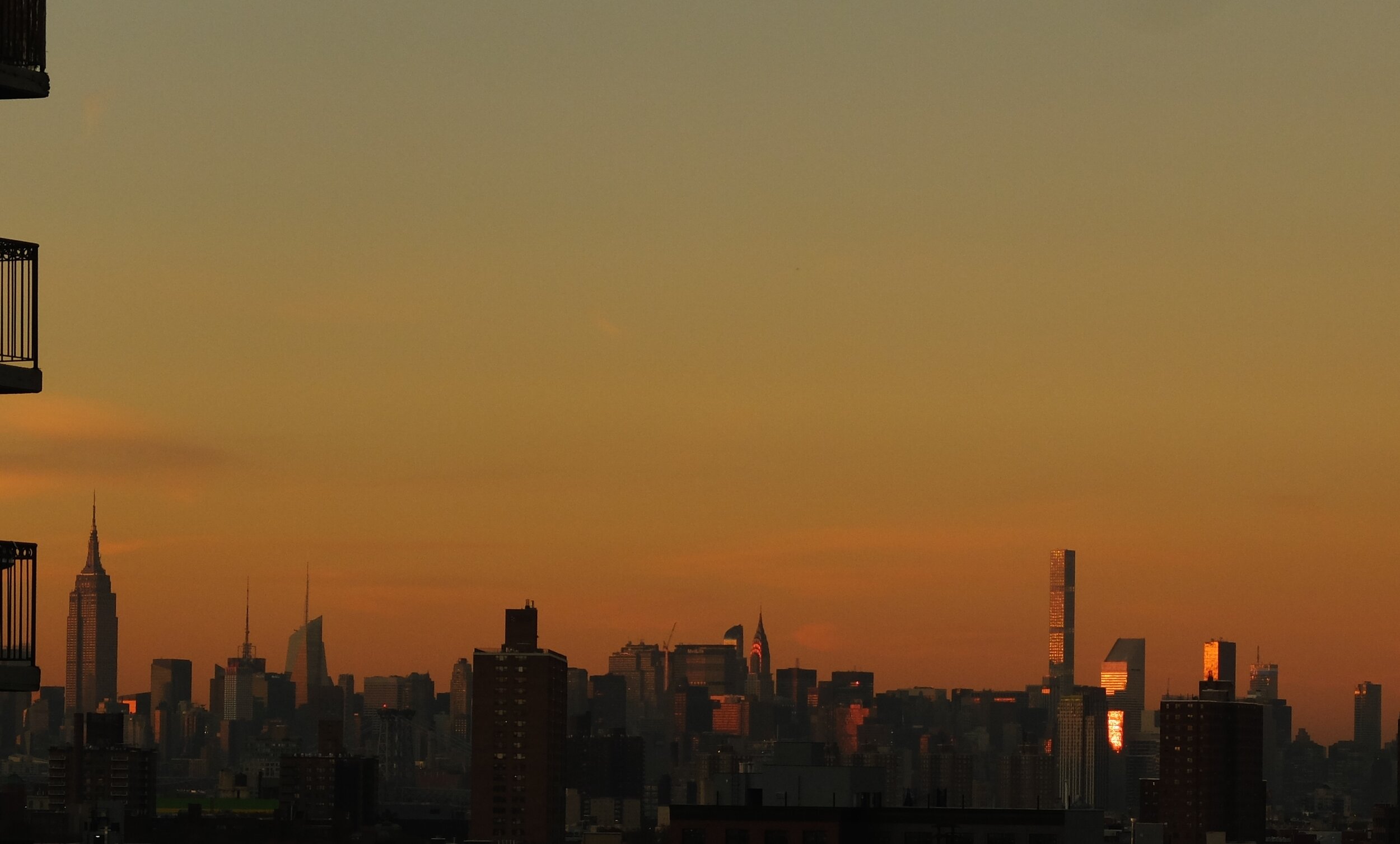 This photo &amp; the following five were taken from the apartment on St. Marks Ave. in Brooklyn.  Sunset.