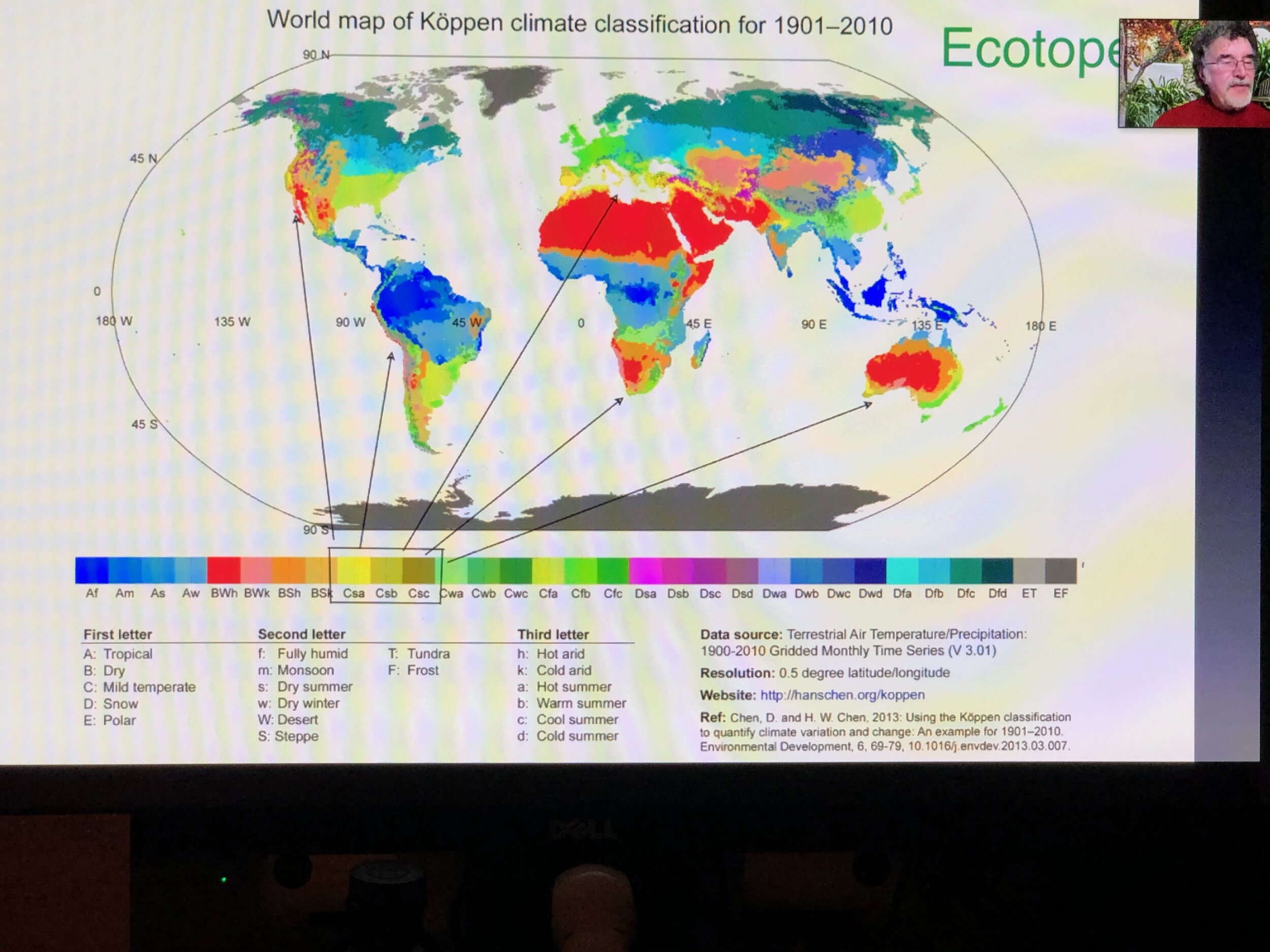 A virtual class from Marin Art &amp; Garden Center.  We're the yellow climate on the far left. 