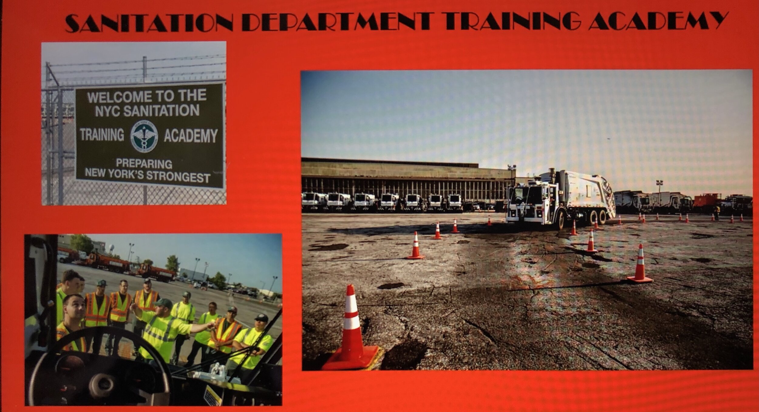  Who knew that Floyd Bennett Field in B'klyn had a NYC Sanitation Dept. Training Facility.  I guess you have to learn how to handle &amp; maintain those garbage trucks somewhere. Seen on another MASNYC virtual tour.  There's an air museum, tent campi