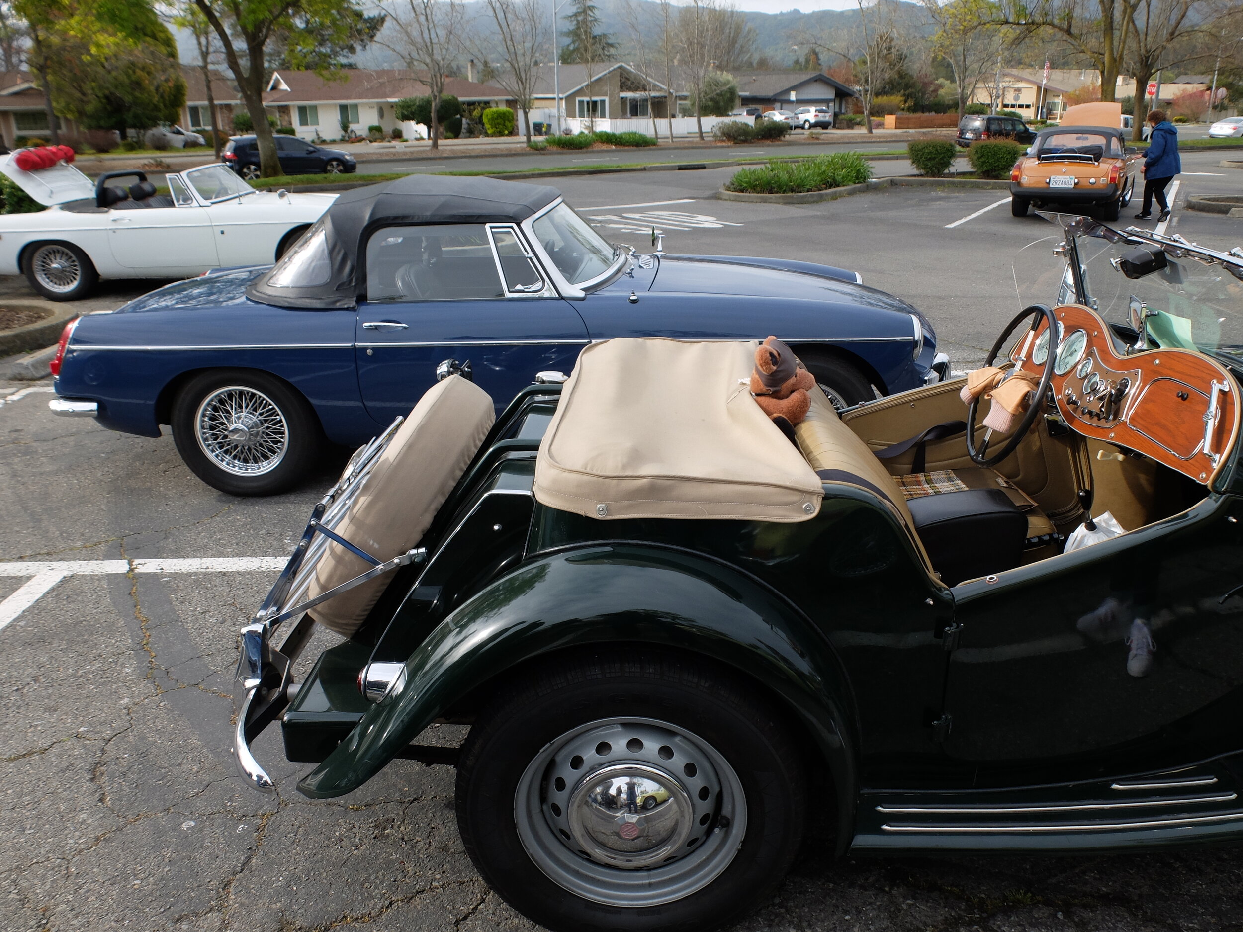 An MG Owner's Club drive to Sonoma.  It was so cold we had to put the top up for the return; first time the top was up in years.