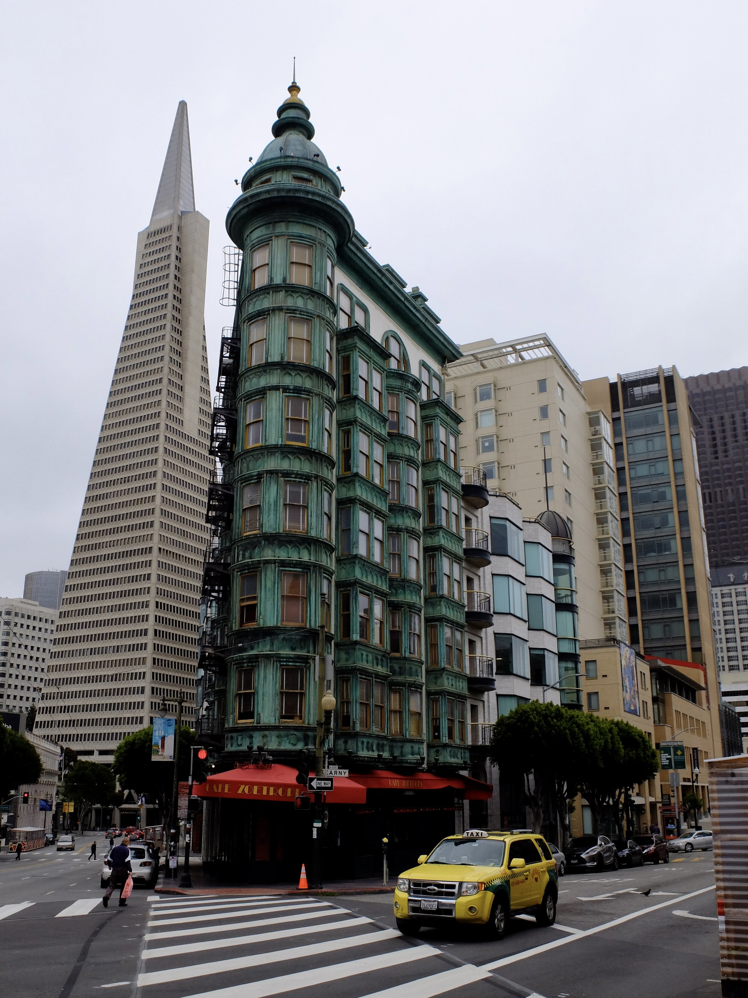 The 1907 Sentinel Building or Columbus Tower is listed as San Francisco Designated Landmark No. 33.  Much of the building is occupied by Francis Ford Coppola' film studio, American Zoetrope. 
