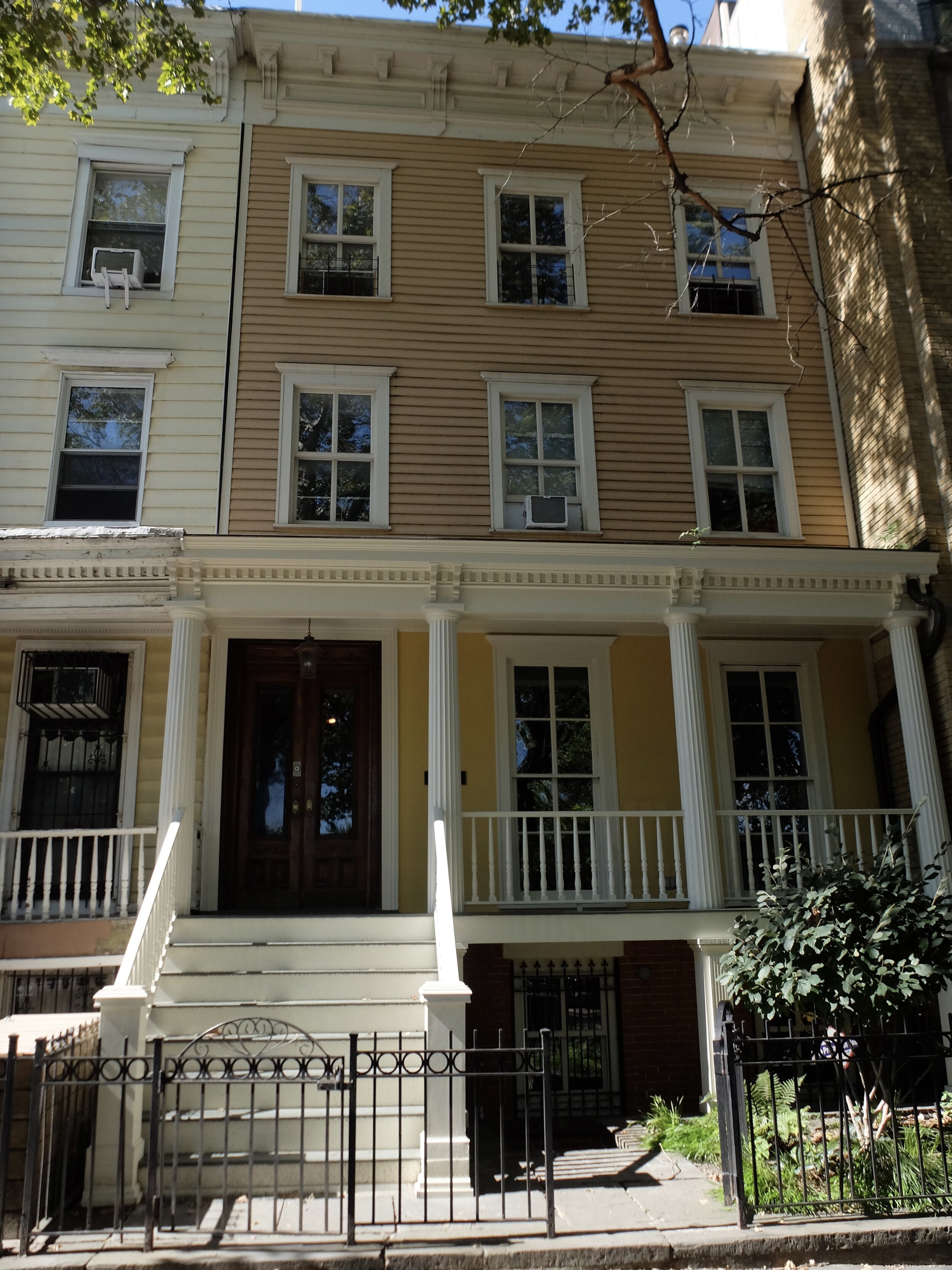 Thia beautifully restored row house in Ft. Greene/Clinton Hill is circa 1900.  Its next door neigbor needs help.