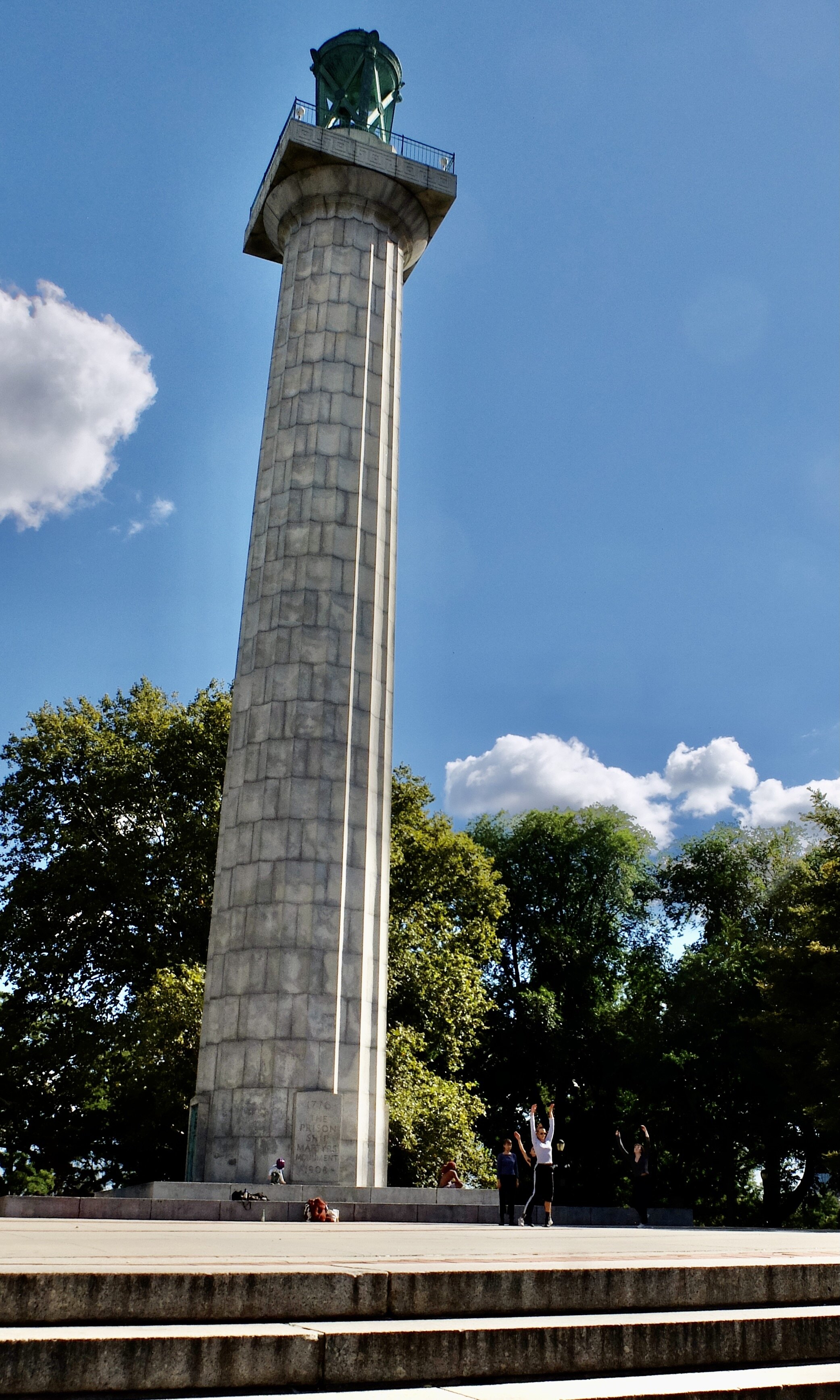 Note the dancers below the Prison Ship Martyr Monument atop Ft. Greene Pk.