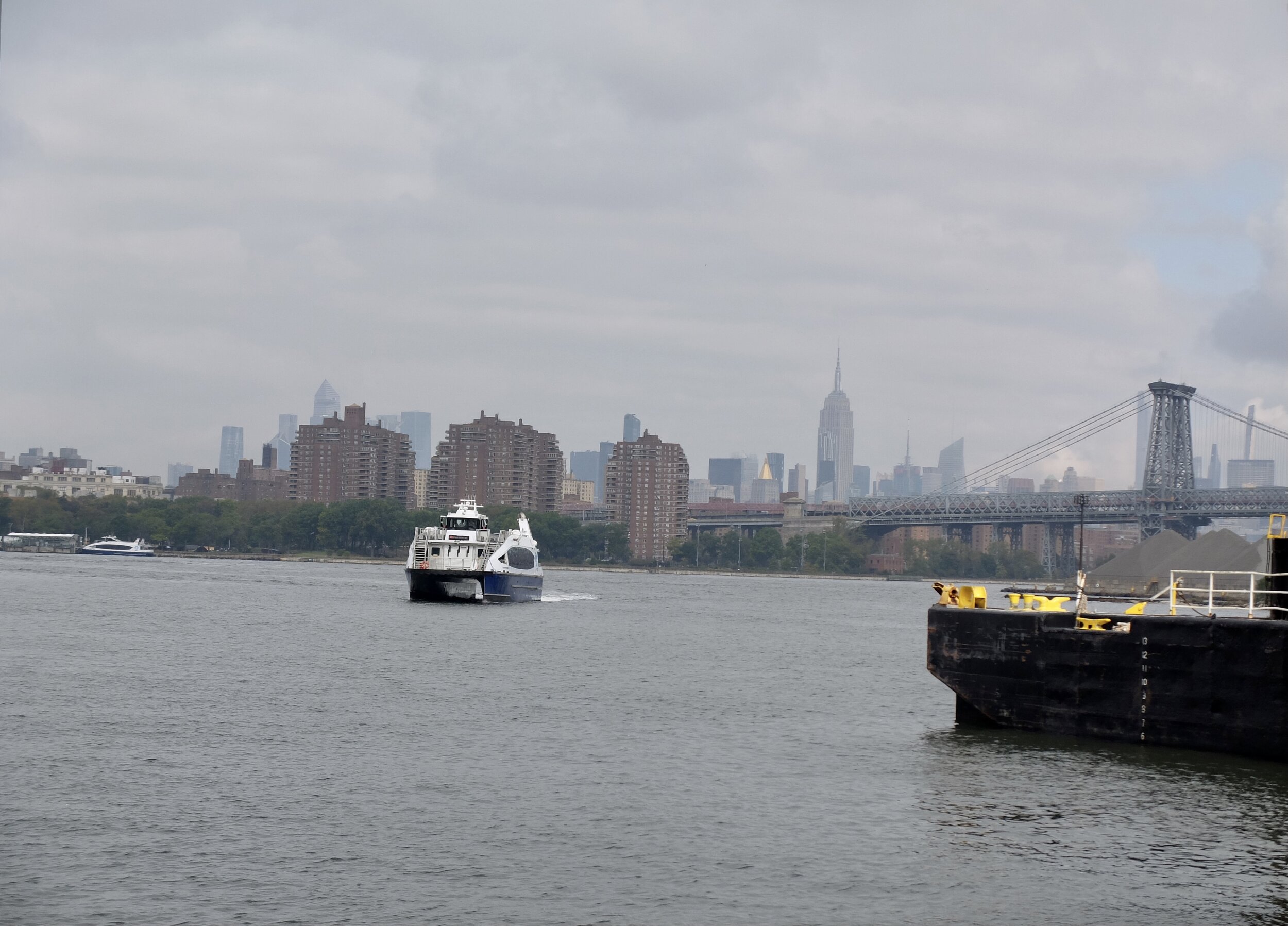 Here comes our ferry that will take us to Astoria, Queens.