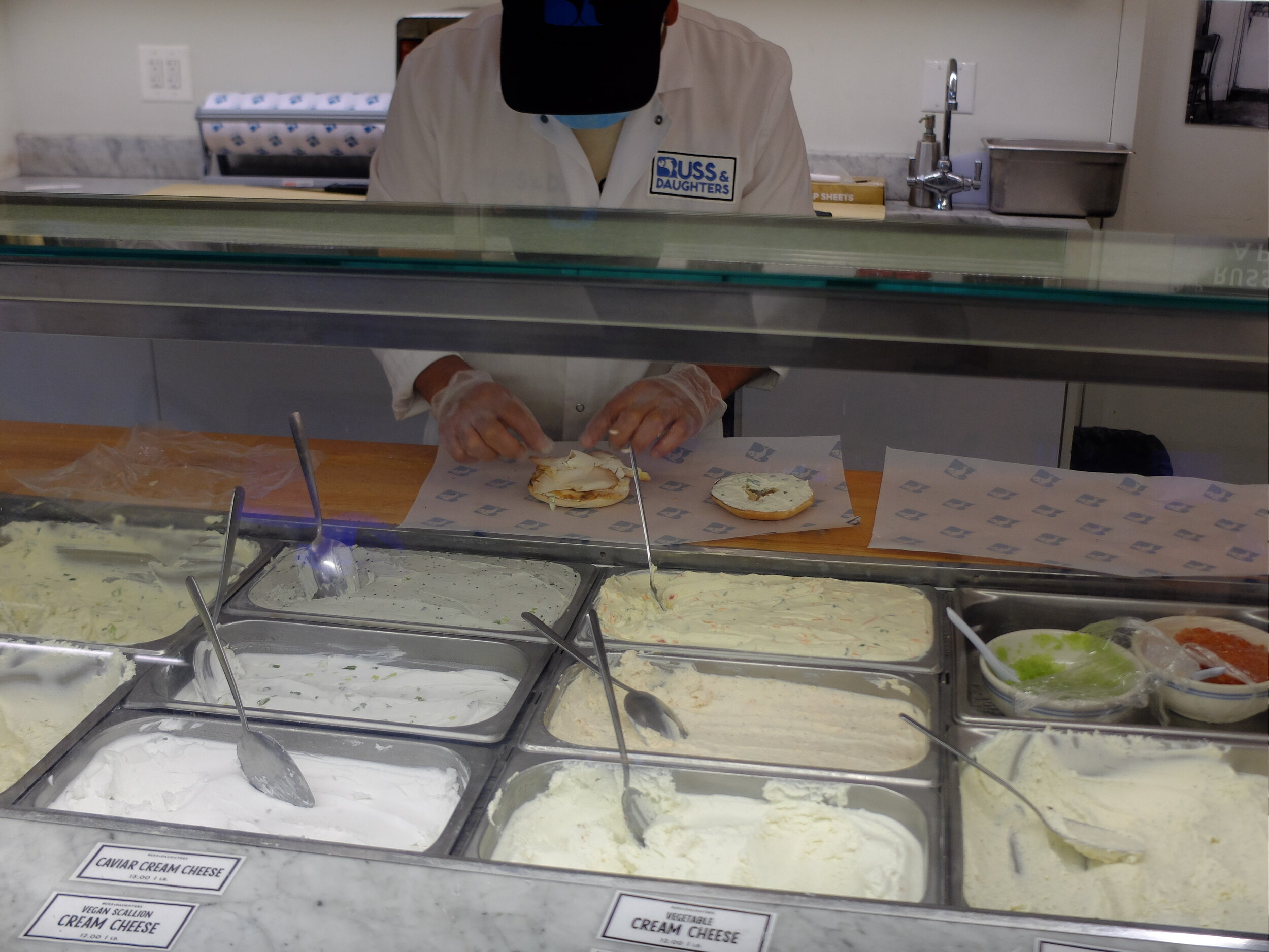 Preparation of a bespoke "Mensch" at Russ &amp; Daughters.