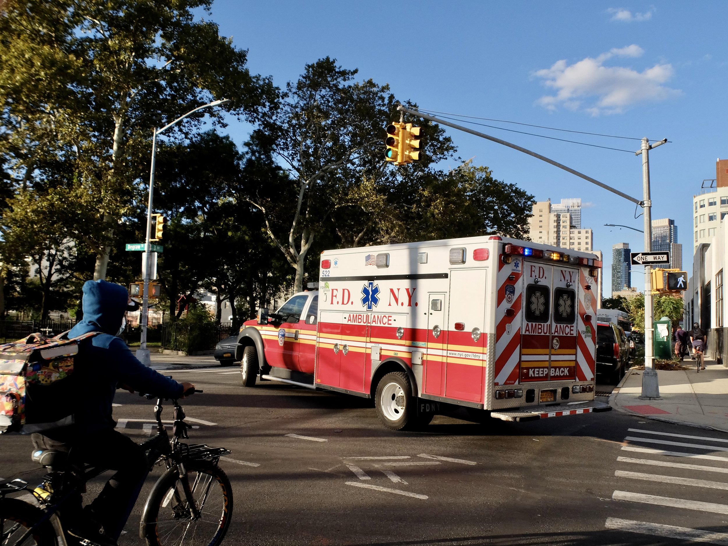 One source of the ubiquitous sirens.  Sometimes, as in this case, vehicles moved out of the way &amp; often times, they didn't... 