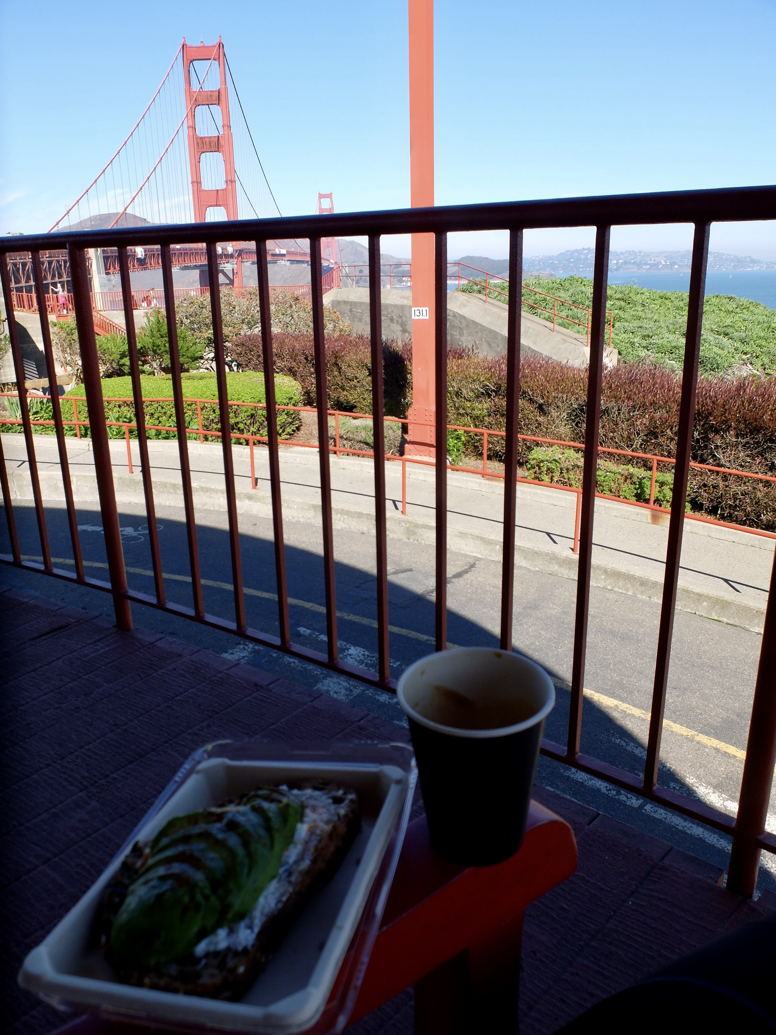 ...lunch &amp; coffee at the new Equator Coffees Round House Cafe Golden Gate Bridge Plaza.