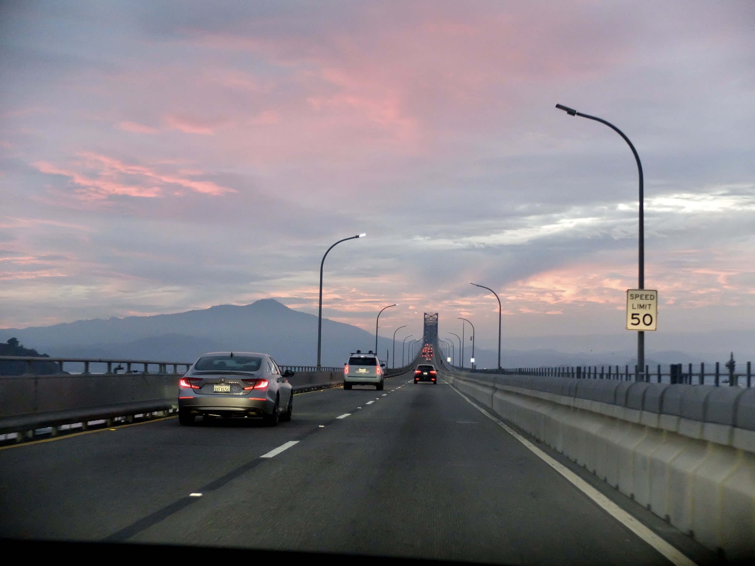 Homeward bound across the Richmond/San Rafael Bridge.