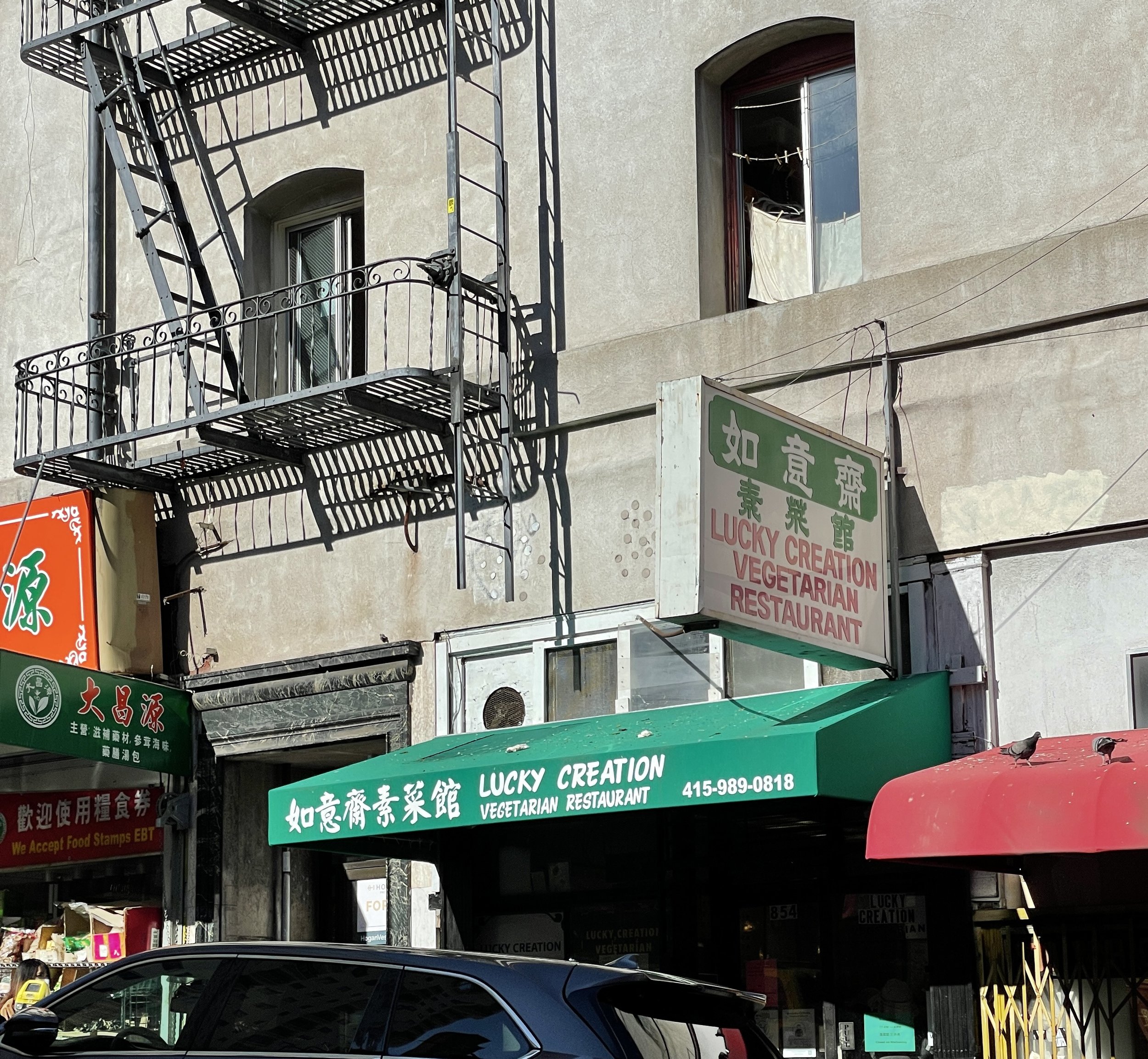 We were aiming here for lunch.  "Small Chinatown restaurant serving inventive vegetarian cuisine including mock meats."