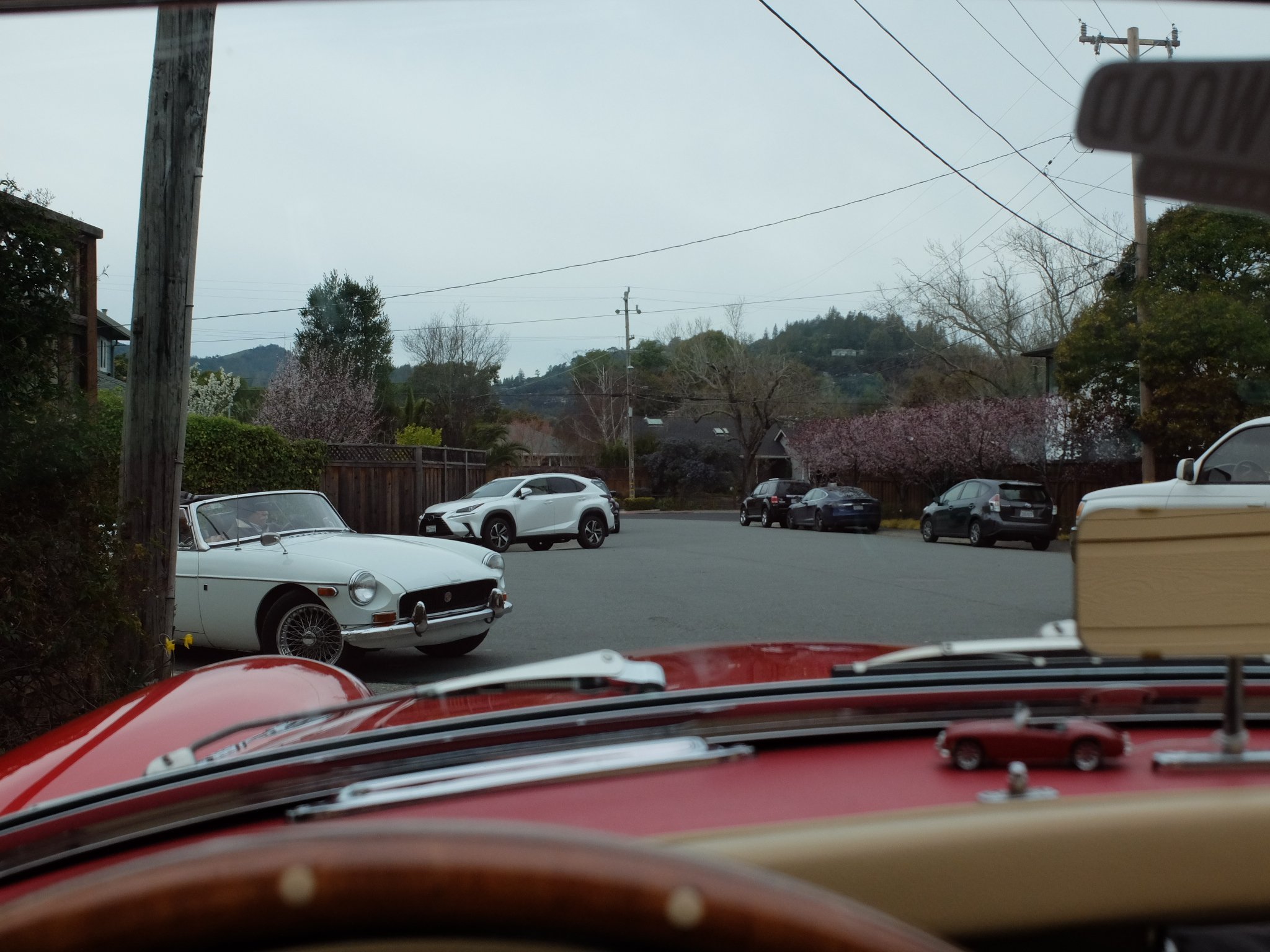 We departed following Bob, in his white 1970 MGB,  with George as his co-pilot &amp; our navigator.