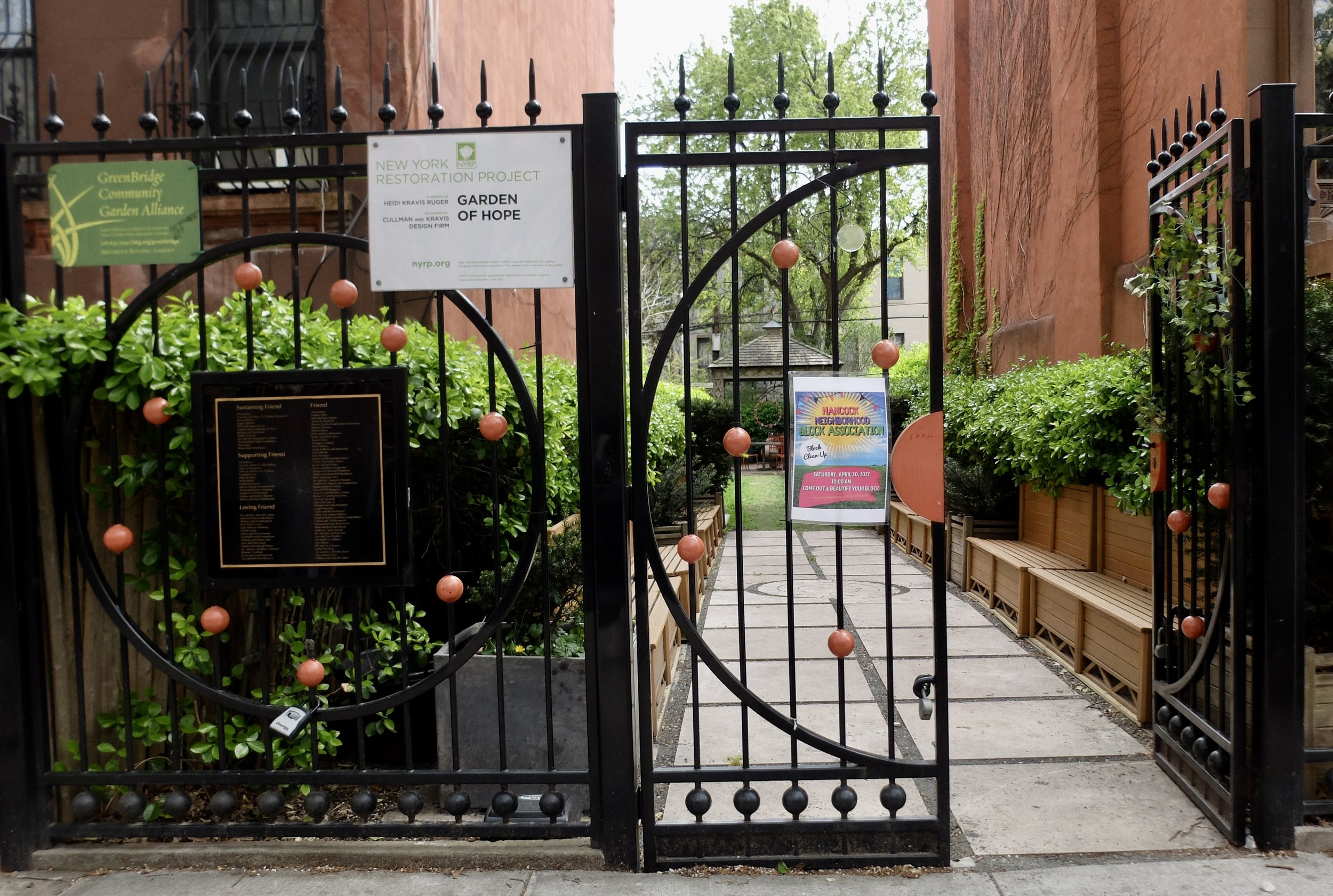 Bette Midler came visited here to see the house her grandparents lived in &amp; it was no longer there.  She was the major donor for the Garden of Hope park on the site.