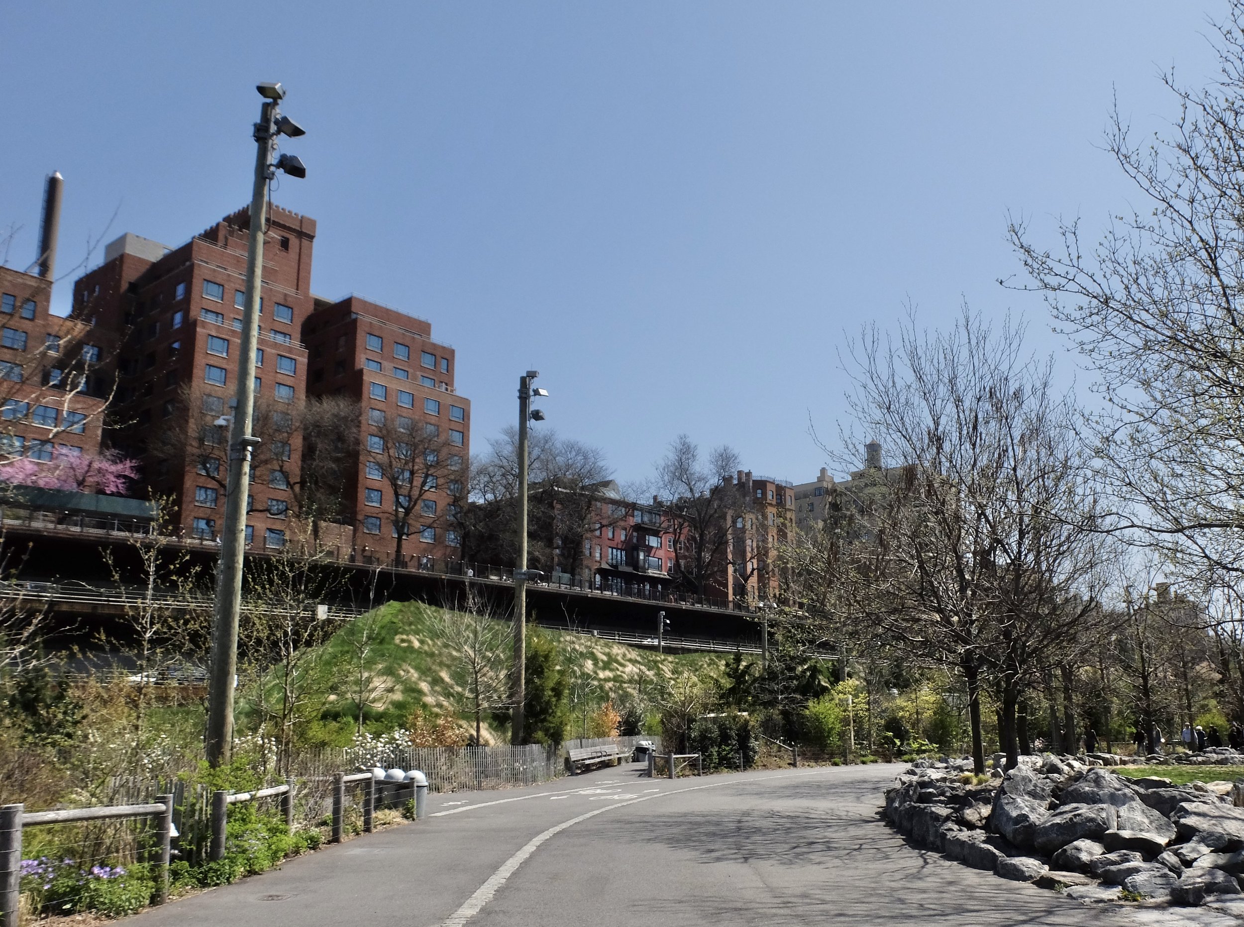 The Broooklyn Hts. Promenade, cantilevered over the Brooklyn-Queens Expressway (BQE).