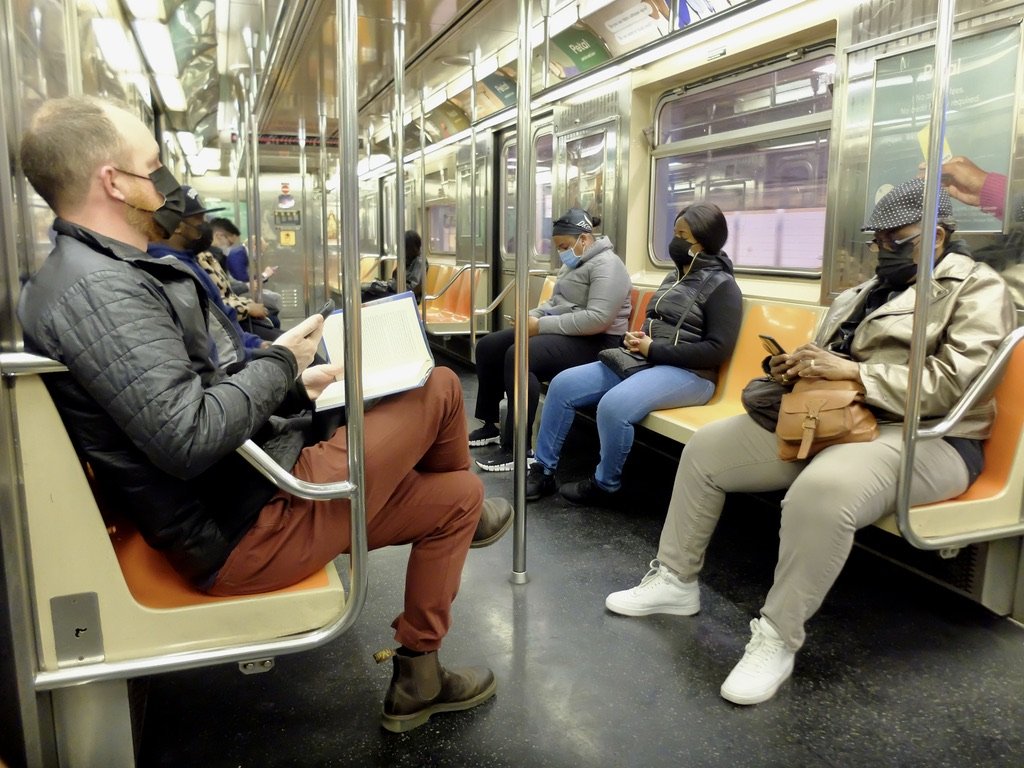 We took our first subway ride of this visit.  Once again, during off hours &amp; sitting in the less crowded first or last cars. 