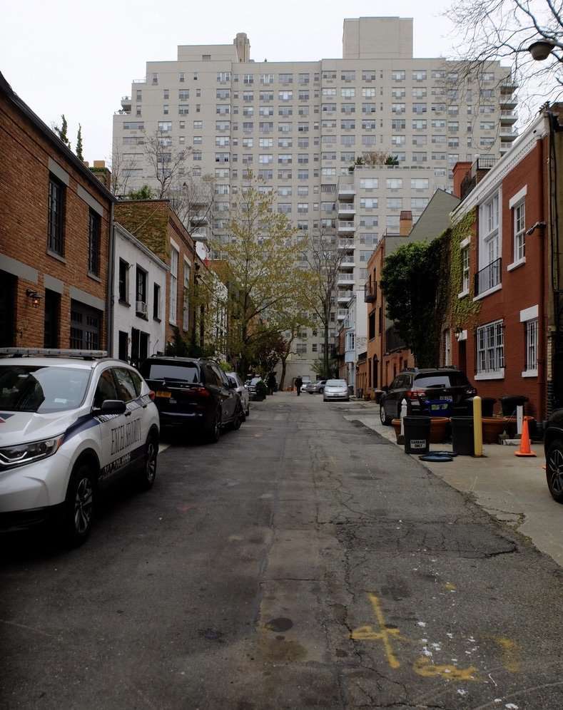  Washington Mews was first developed as a mews (row of stables) that serviced horses from homes in the area. Gertrude Vanderbilt Whitney lived here &amp; her studio &amp; school were in buildings behind to the right.  That humogatroid apartment compl