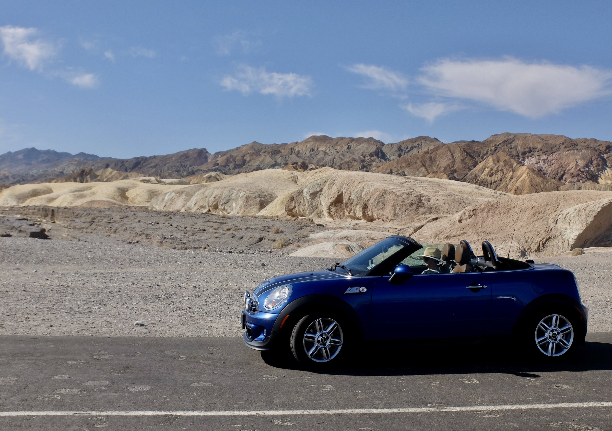 Parked at Zabriskie Point. Christian B. Zabriskie (1864-1936), was V.P. of the Pacific Coast Borax Co.