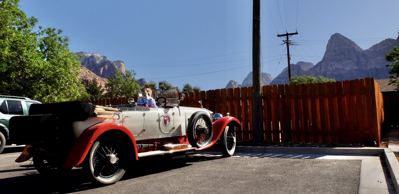 In Springdale. She didn't like driving that thing &amp; giving tours.